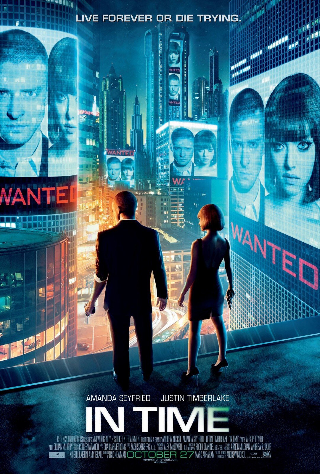1081x1600 In Time movie poster (a) x 17 inches Seyfried, Justin Timberlake