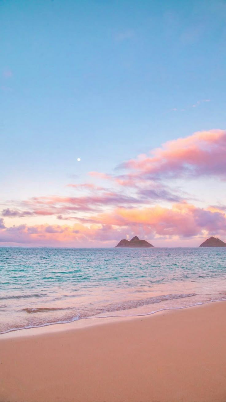 736x1308 pink #color #colorful #pastel #aesthetic #wallpaper #pretty #sweet # background #pinky #sea #paradise #sky #beach