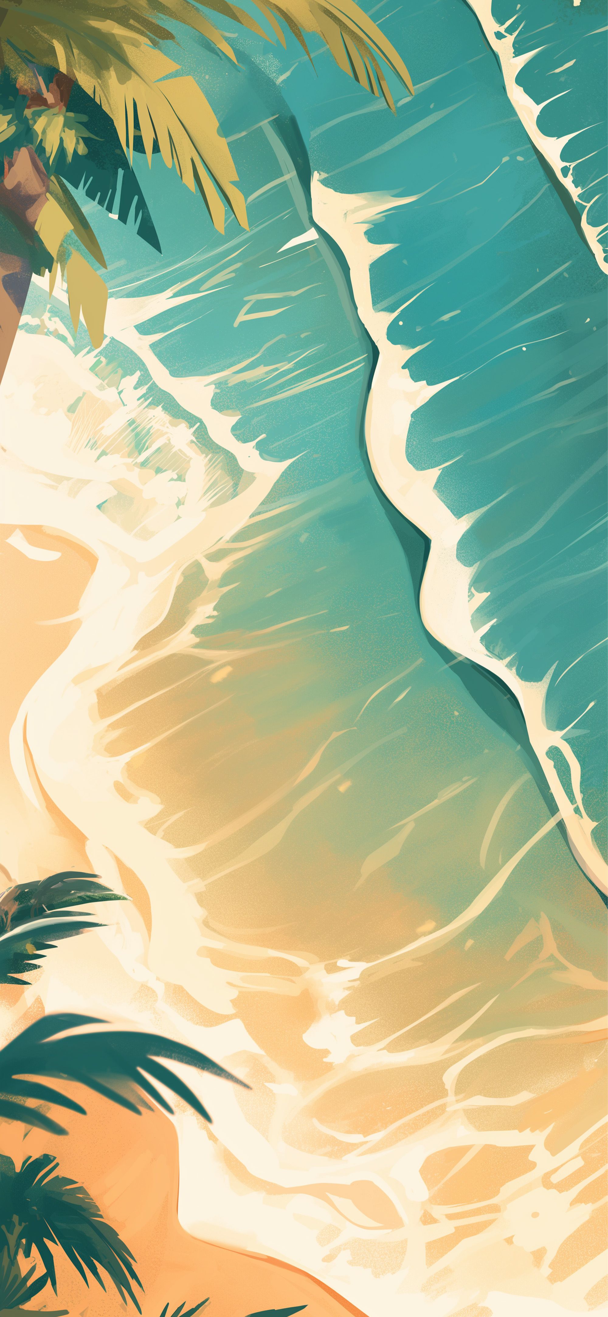 2000x4329 Tropical Coastline Aesthetic Beach Wallpaper