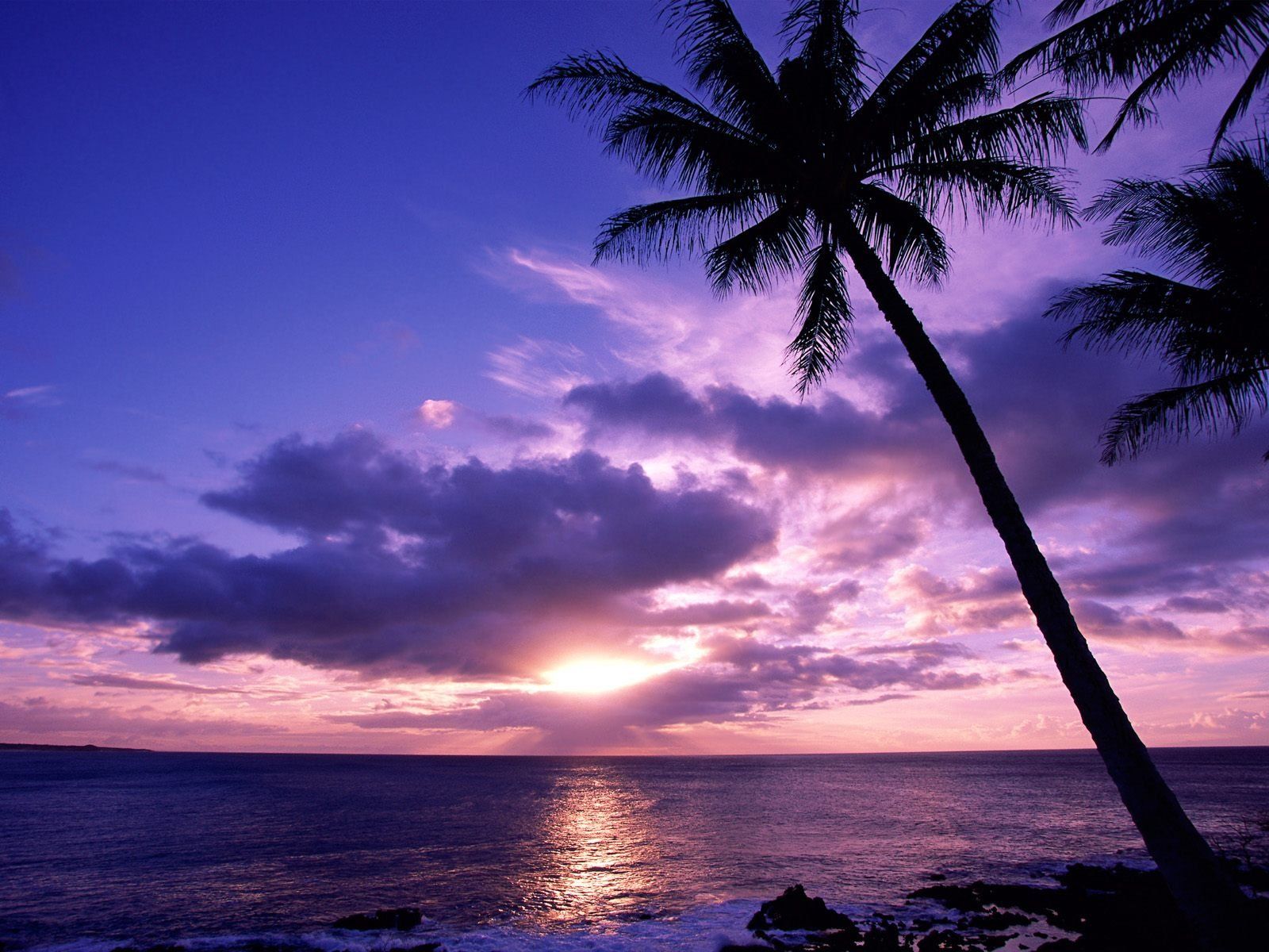 1600x1200 Serene Beach Sunset HD Wallpaper