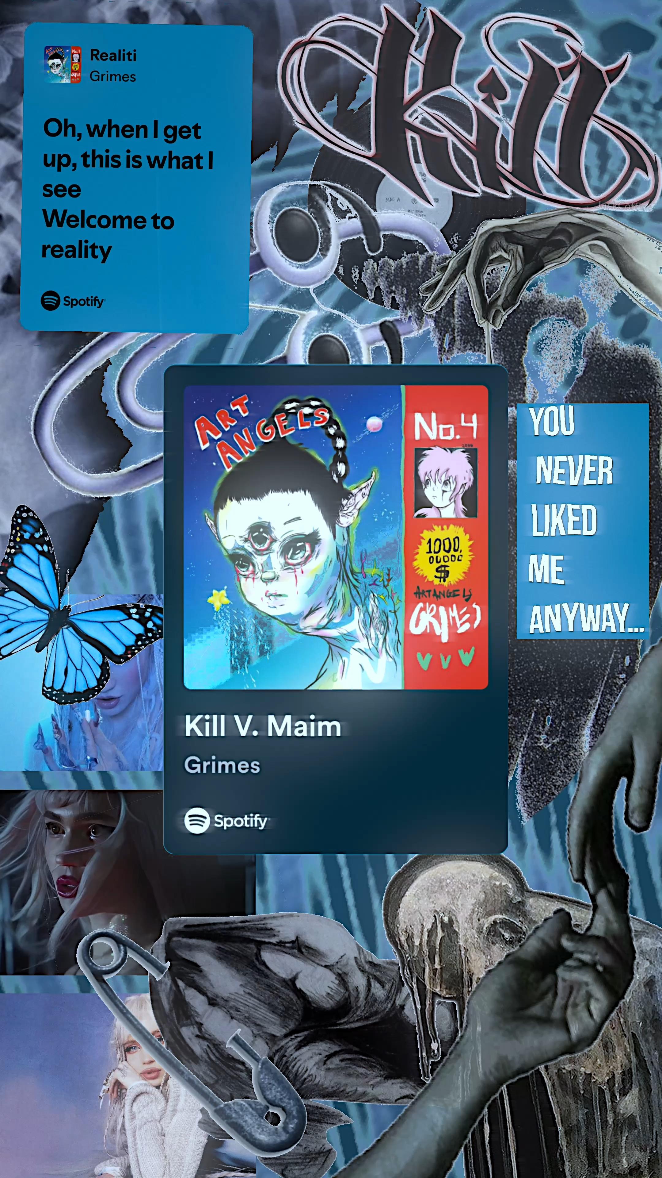 2160x3840 Made wallpaper for each Grimes album!