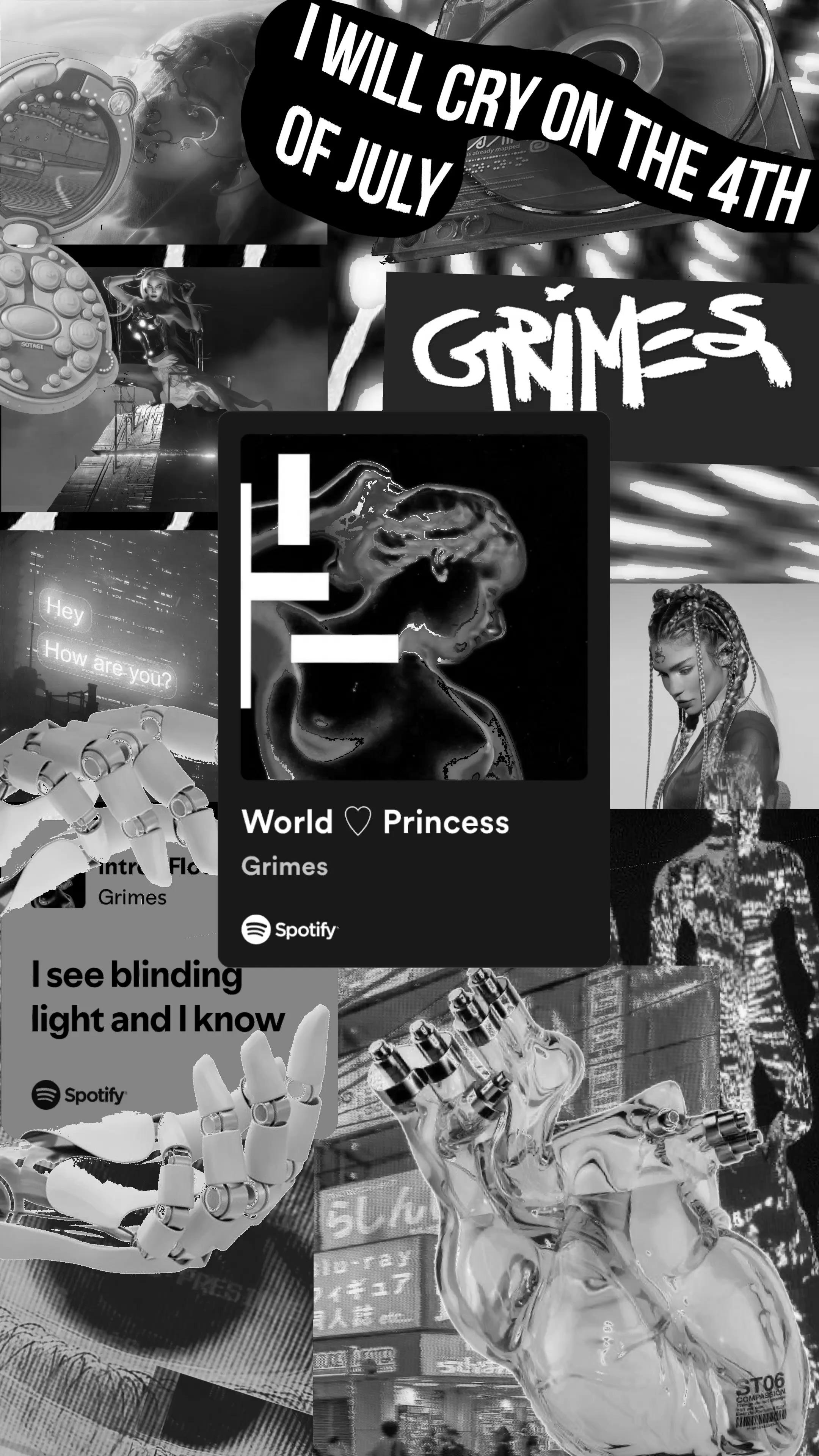 2160x3840 Made wallpaper for each Grimes album!