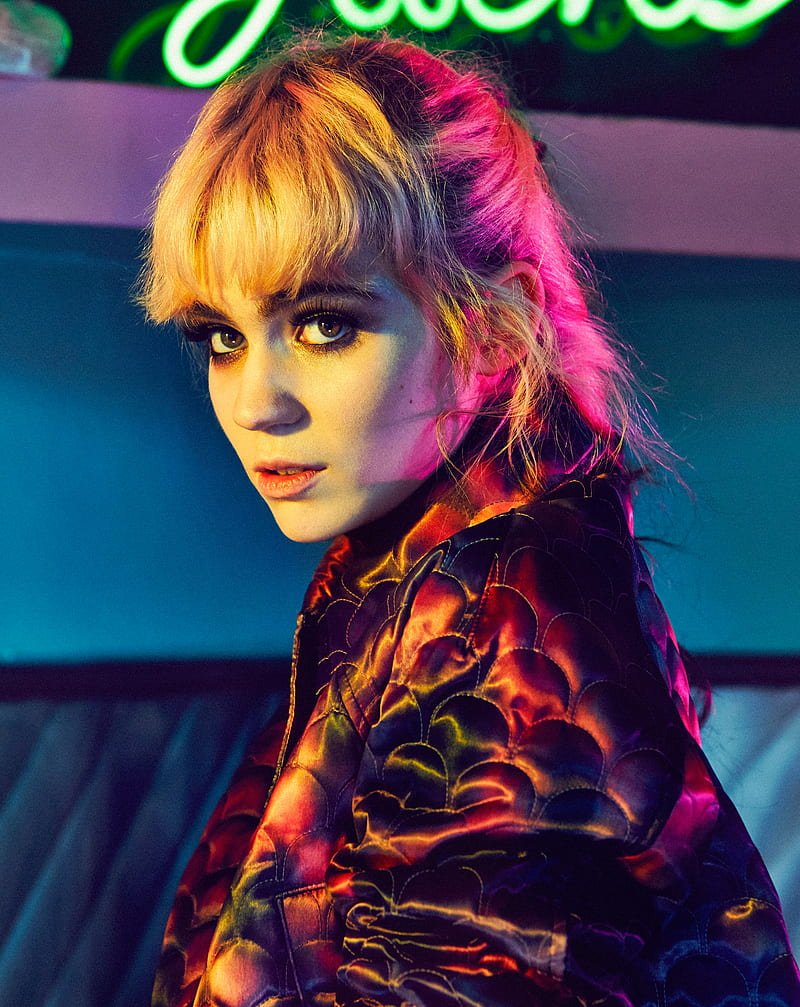800x1007 Grimes, women, singer, neon lights, portrait, HD phone wallpaper