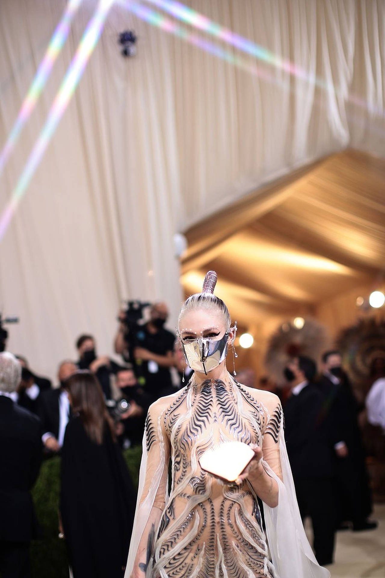 1280x1920 Download Grimes At Met Gala Wallpaper