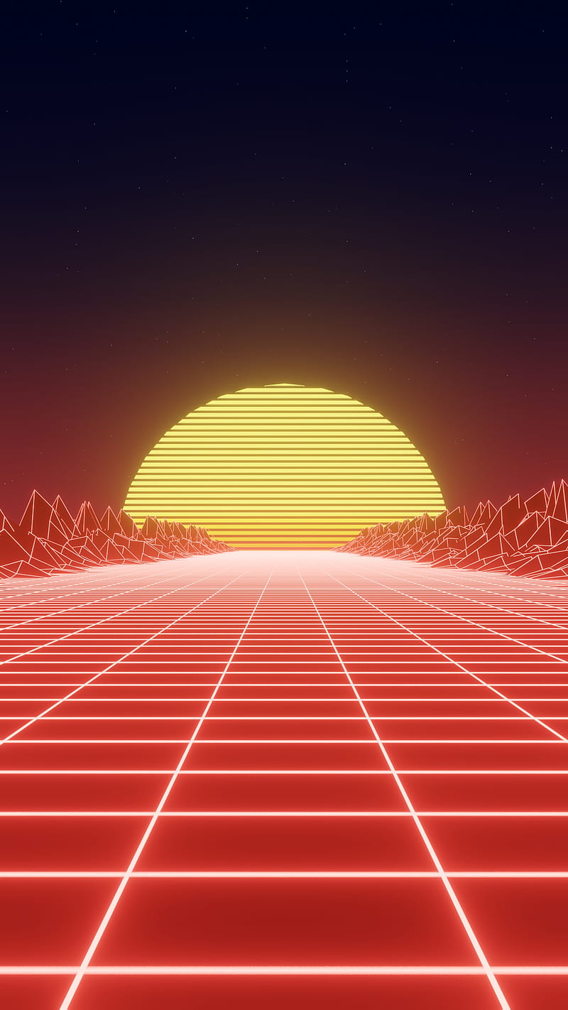 800x1422 HD synth wave wallpaper