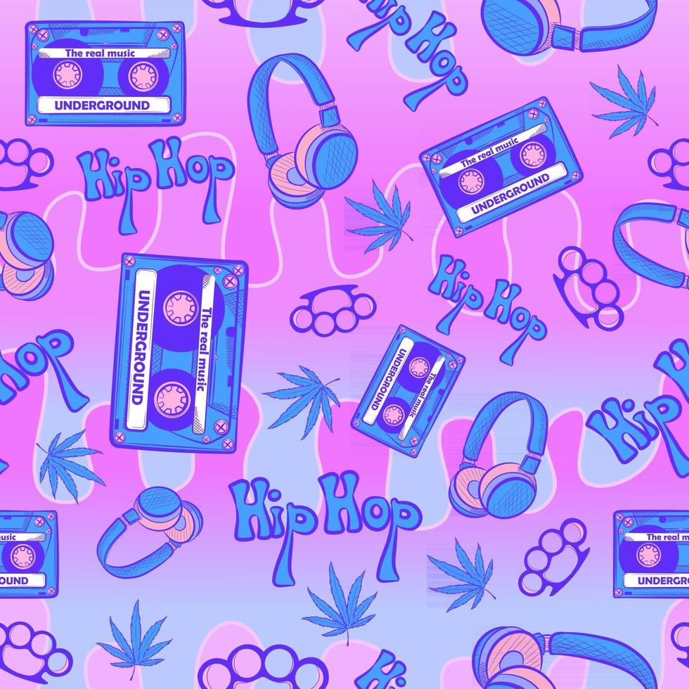 980x980 Purple seamless pattern with ultraviolet synthwave and retrowave aesthetic. Repetitive background effect with galaxy gradient. Millennial art with hiphop, pop, techno and dance music