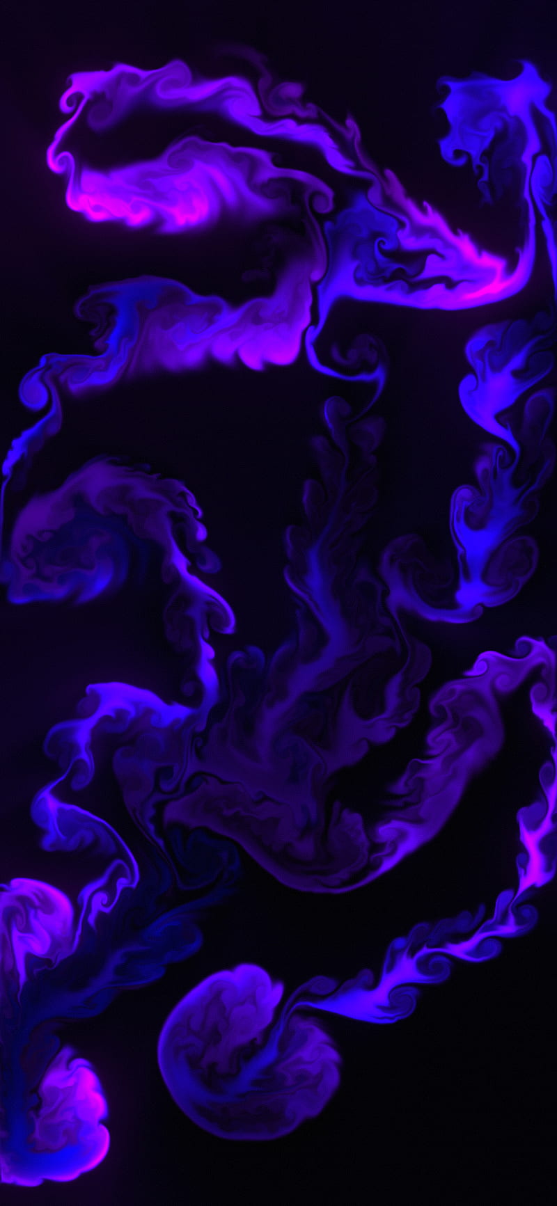 800x1733 Mysterious, abstract, art, bonito, cool, magic, mystery, purple, HD phone wallpaper