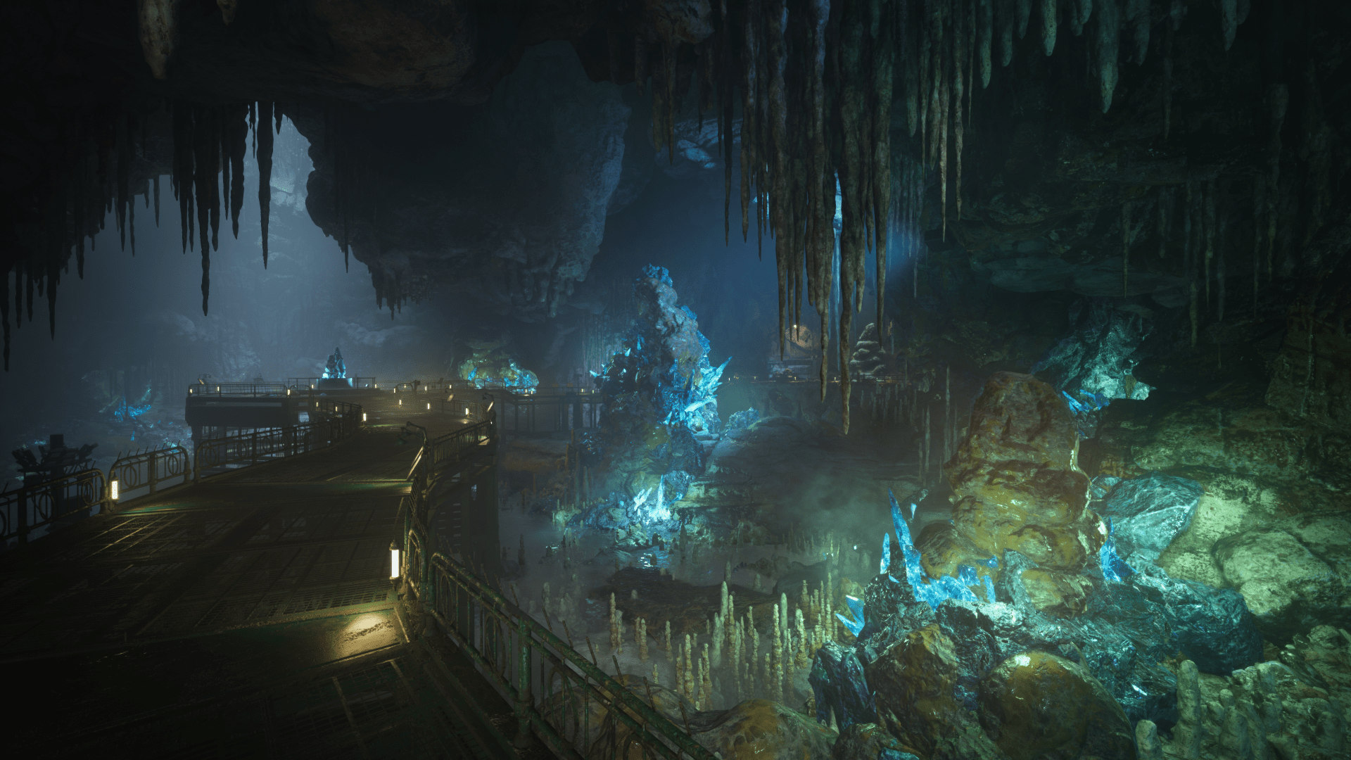 1920x1080 Final Fantasy VII Rebirth HD Wallpaper. Mysterious Cave Aesthetic