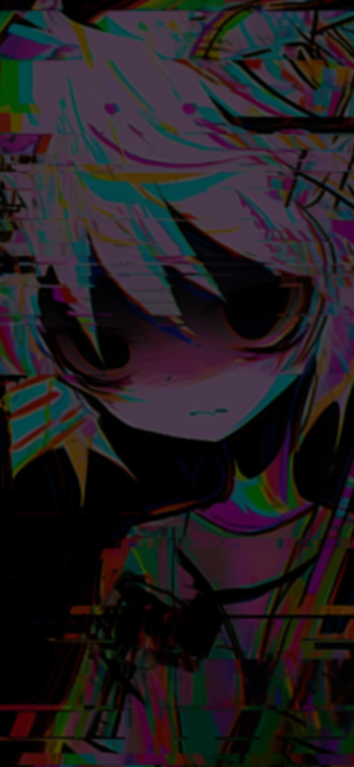 1181x2560 Mysterious Dark Glitch Wallpaper Aesthetic Wallpaper