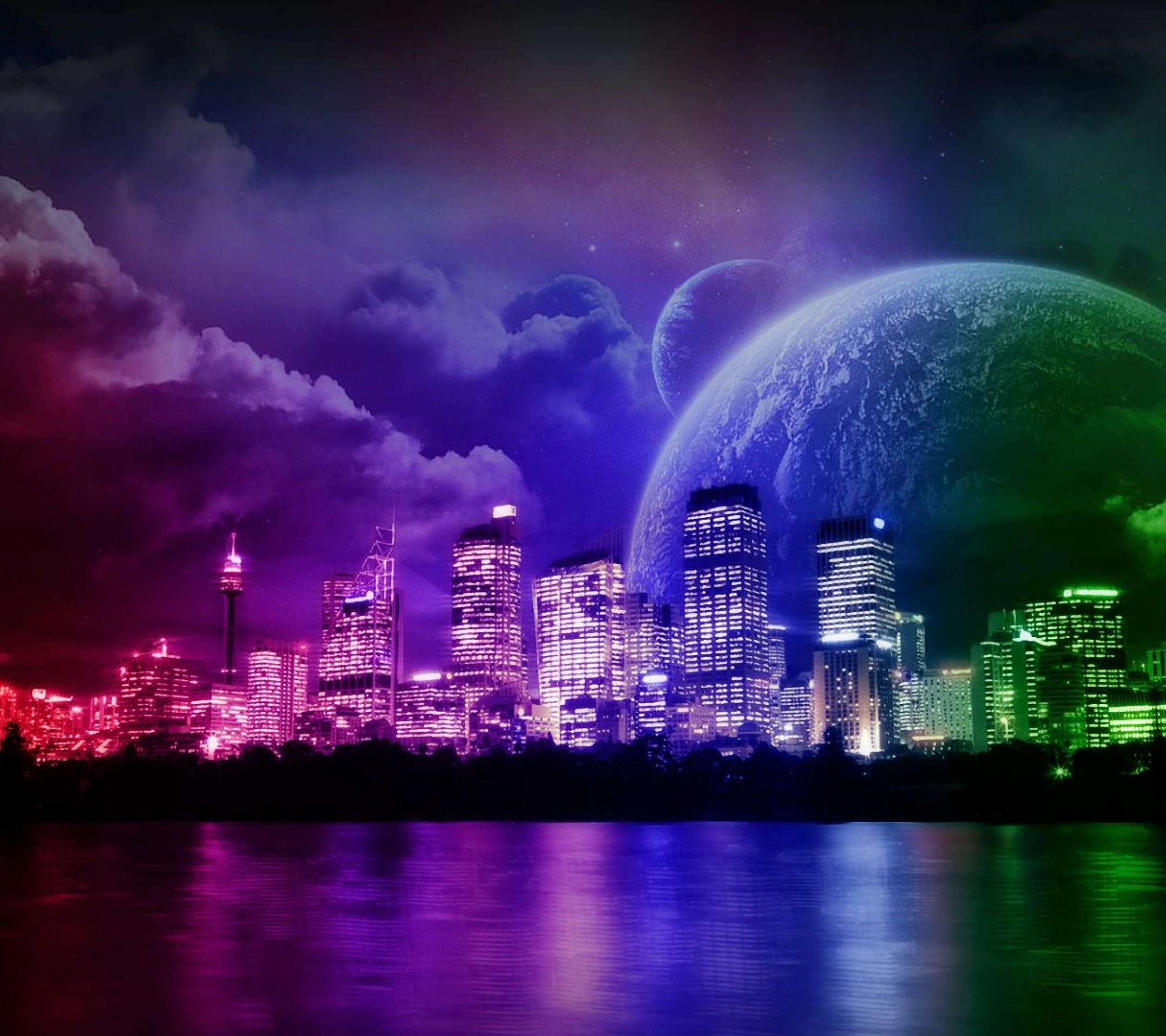 2160x1920 Landscape urban fantasy. wallpaper.sc SmartPhone