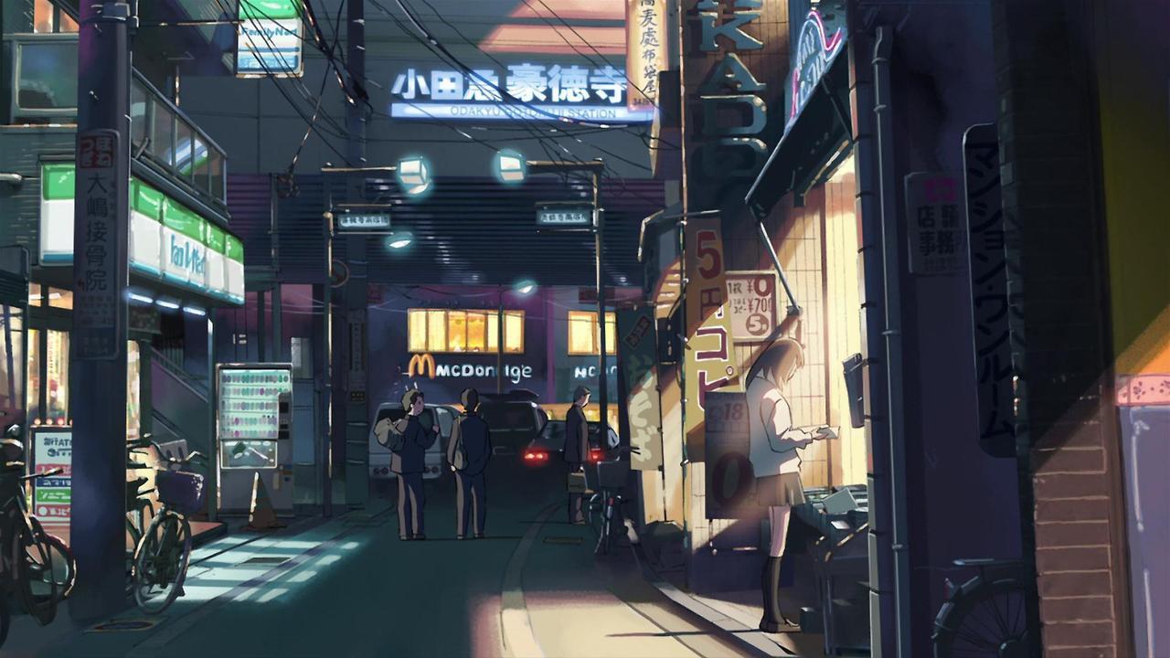 1280x720 Drawn town wallpaper anime and in color drawn town