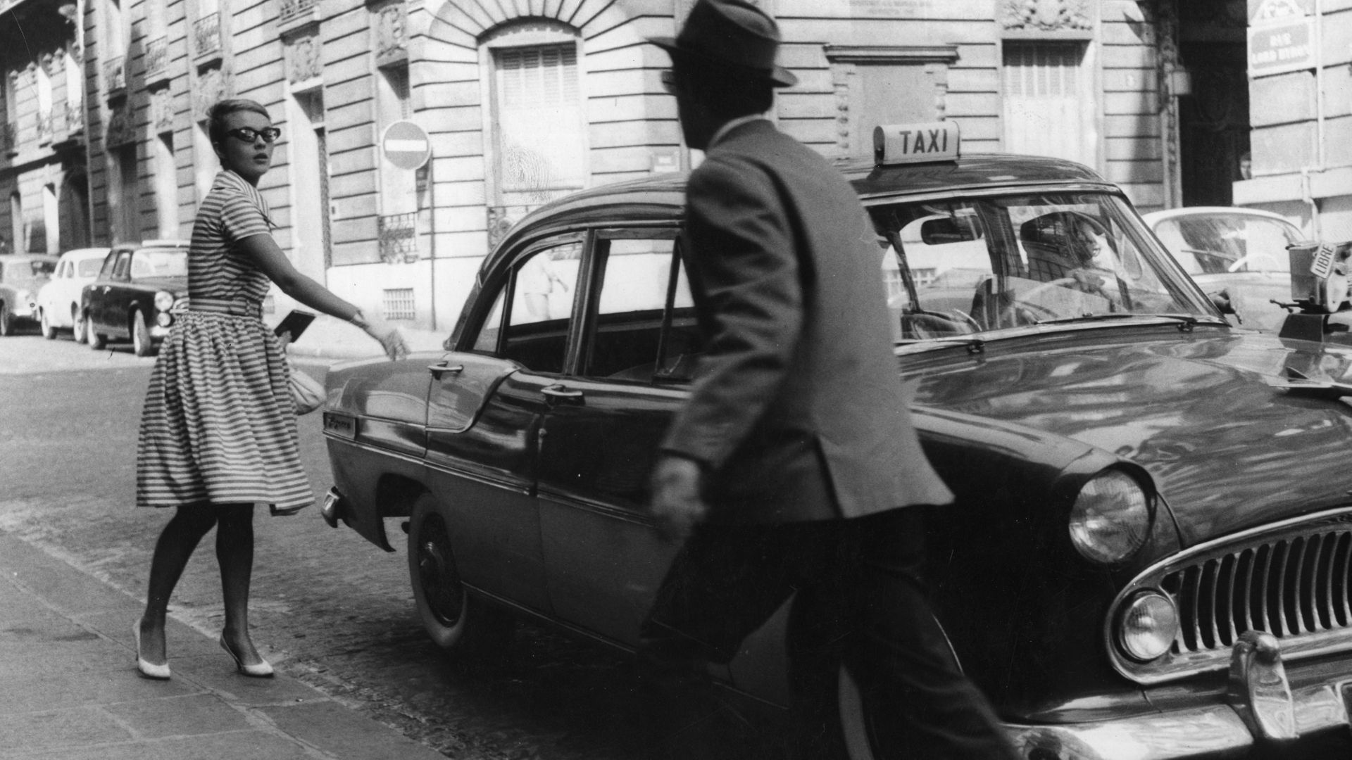 1920x1080 jean seberg jean paul belmondo film stills jean luc godard a bout de souffle paris Wallpaper HD / Desktop and Mobile Background