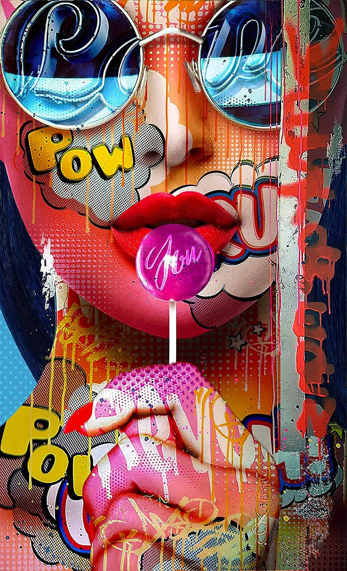 1168x1920 Download Lollipop Pop Art Wallpaper