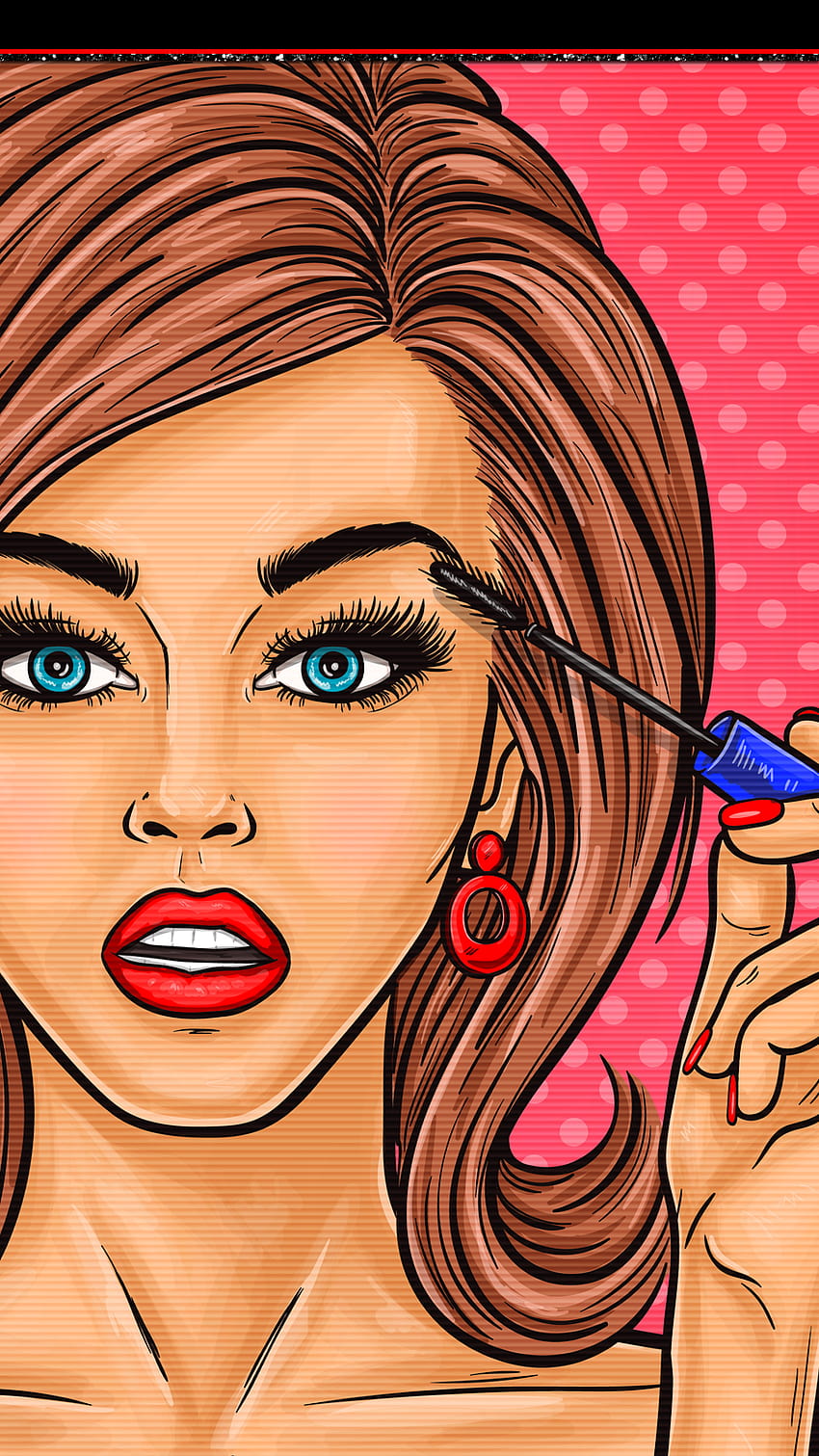 850x1511 Girl Artist, aesthetic pop art women HD phone wallpaper
