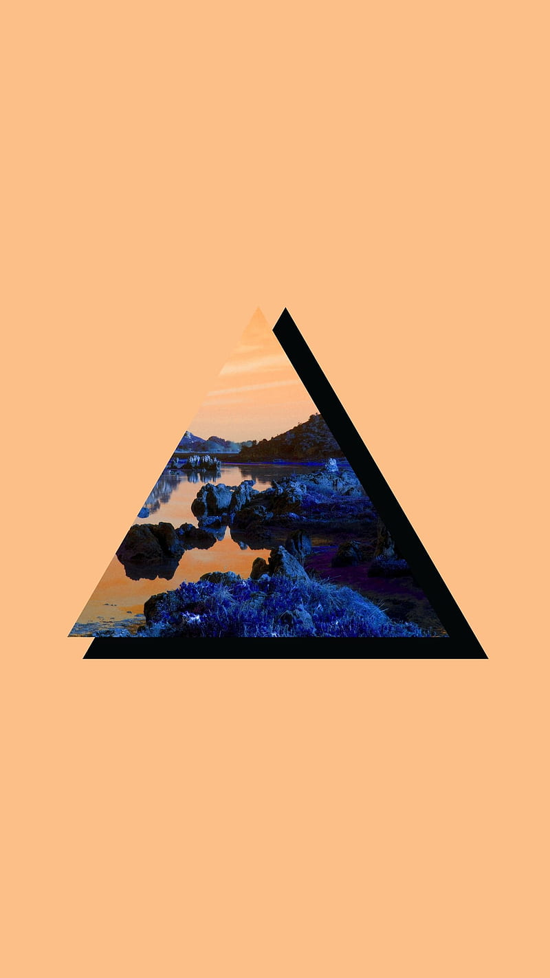 800x1422 Magical Triangle Art, aesthetic pop art, artsy abstract, cool triangle, geek I phone, HD phone wallpaper