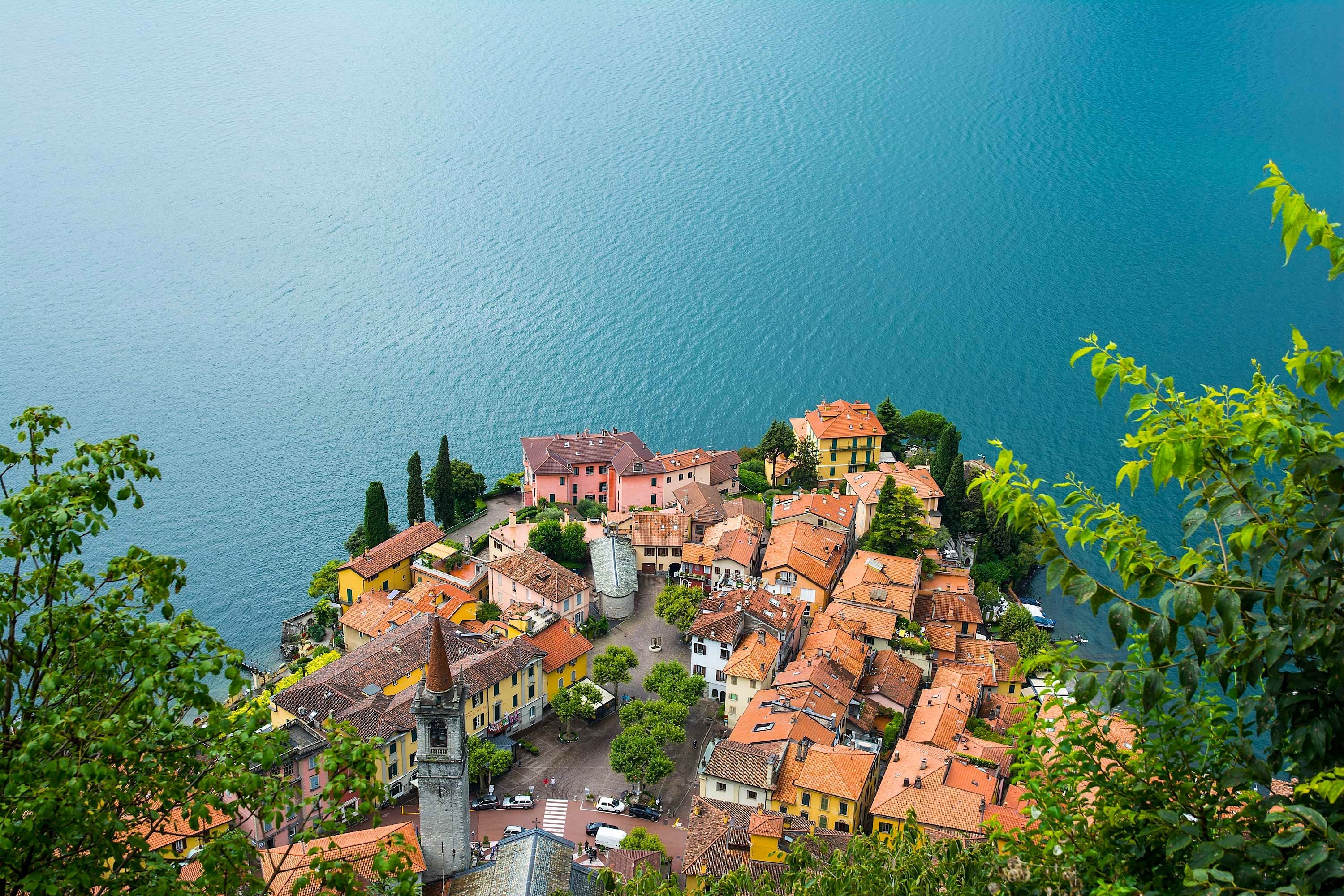3000x2000 Wallpaper roof, lake, building, ruffle, Italy, panorama, Italy, lake Como for mobile and desktop, section город, resolution 3000x2000