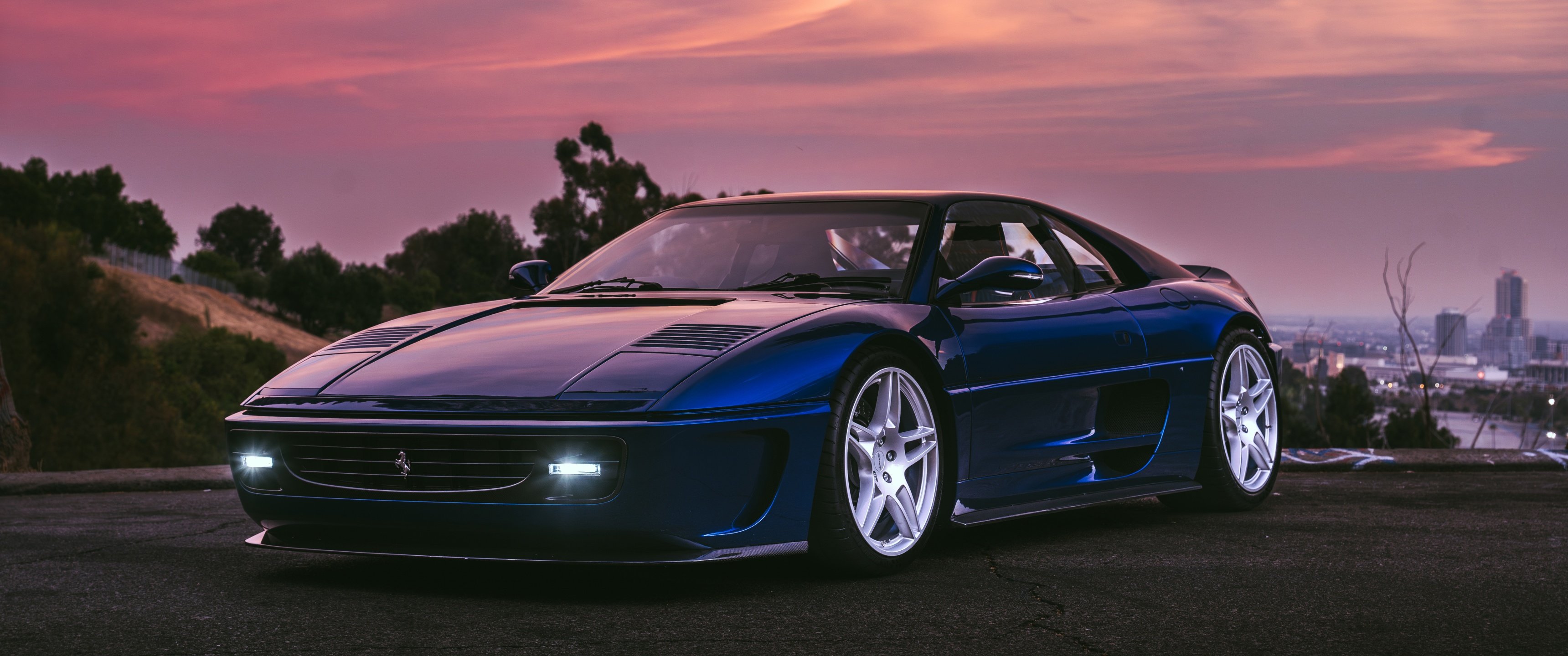 3440x1440 Ferrari F355 Retro Supercar by Evoluto 8K Wallpaper