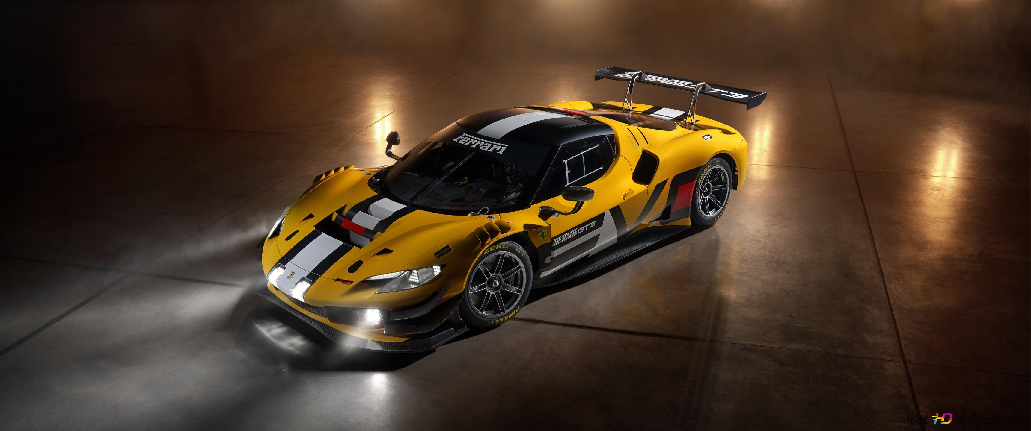 3440x1440 Ferrari 296 GT3 Evo 2026 4K wallpaper download