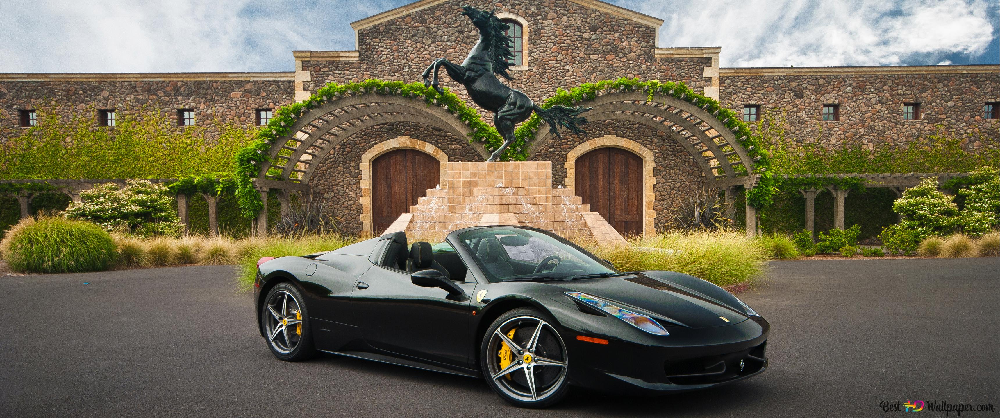 3440x1440 Ferrari 458 Spider 4K wallpaper download