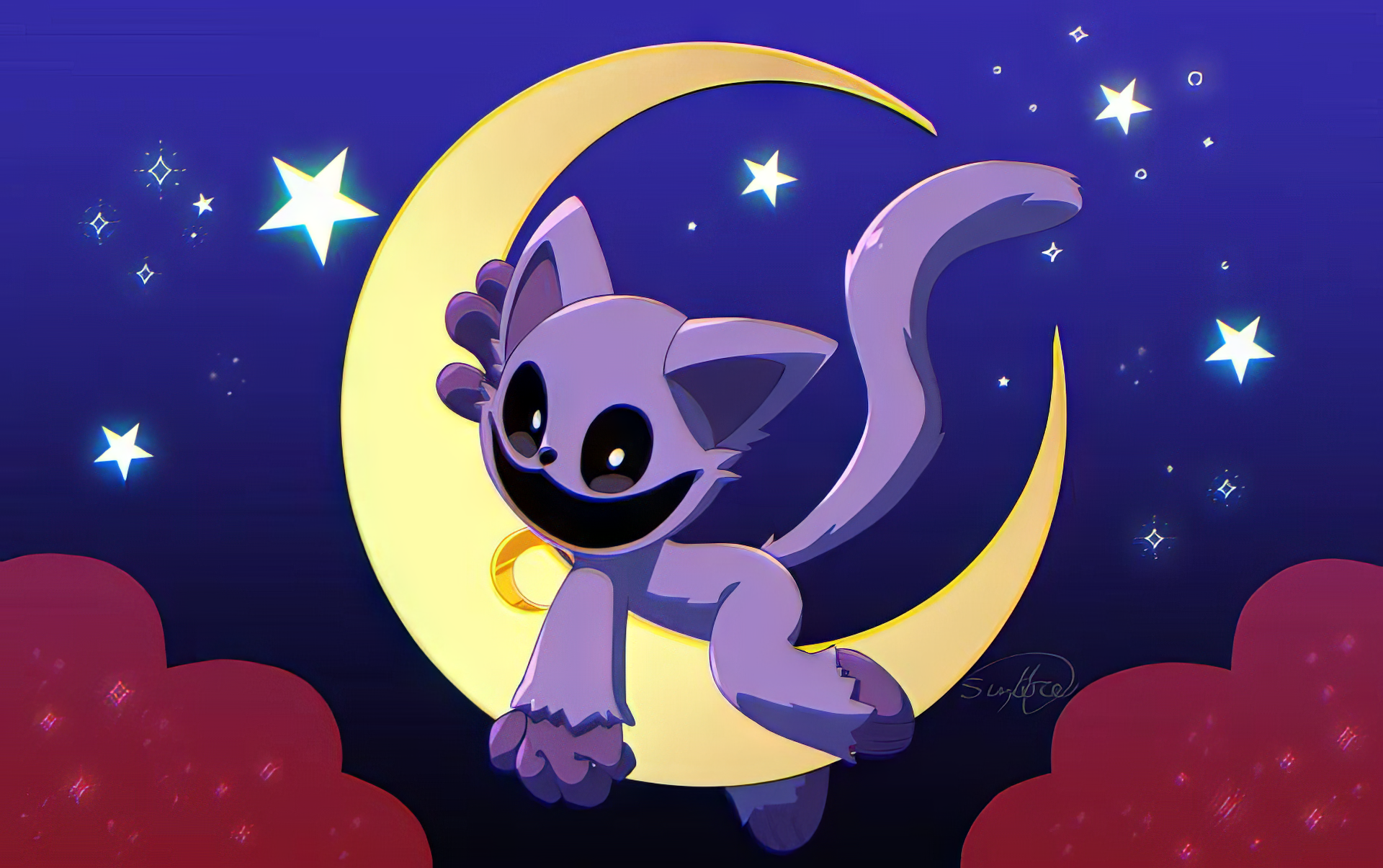 1920x1205 Poppy Playtime CatNap Character HD Wallpaper by +✦菫✦+