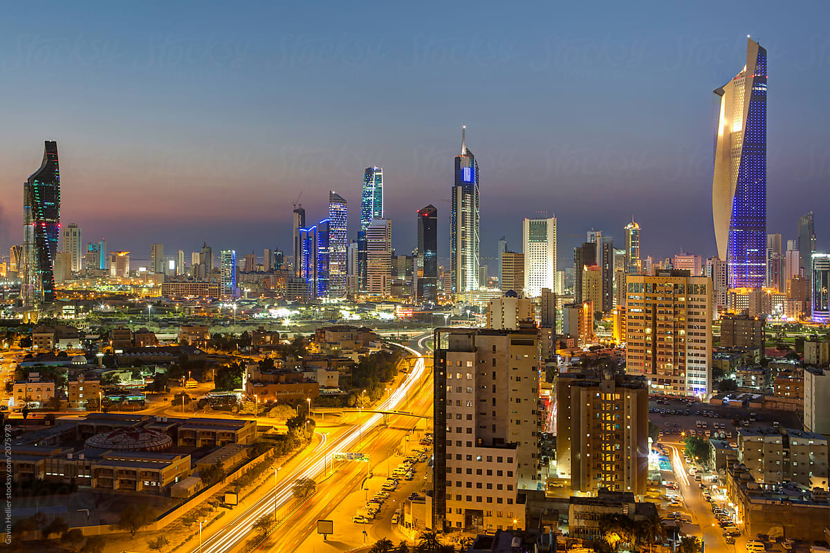 1200x800 Kuwait City Skyline At Dusk