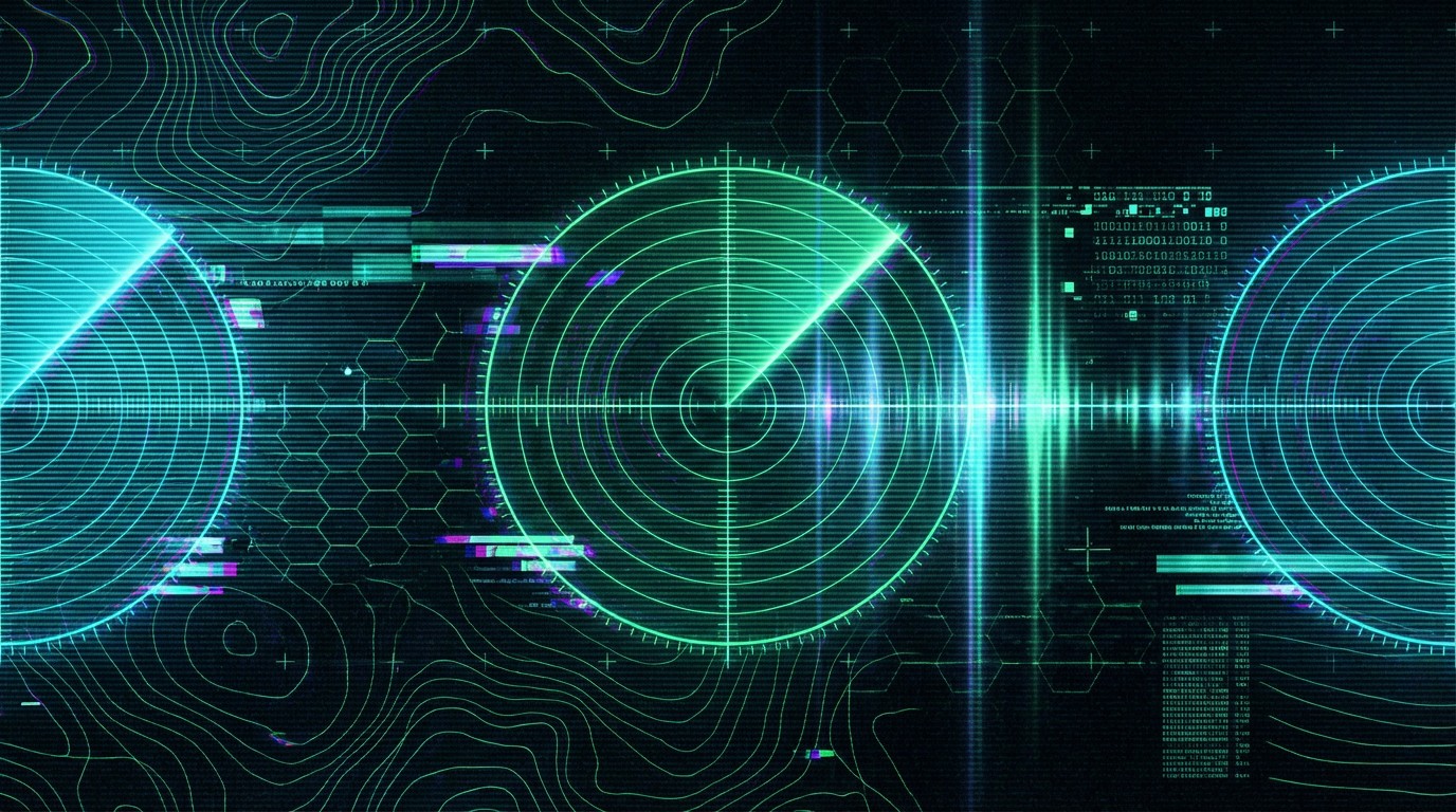 1376x768 Free Retro Radar Screen Image, Retro, Green