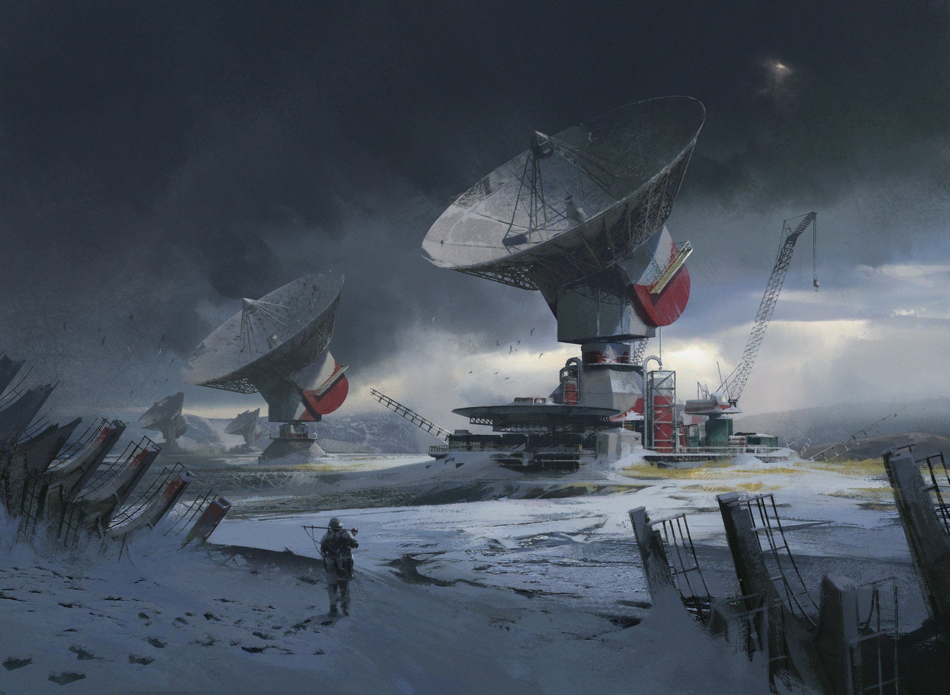 1920x1406 Sci Fi Snow Radar Landscape