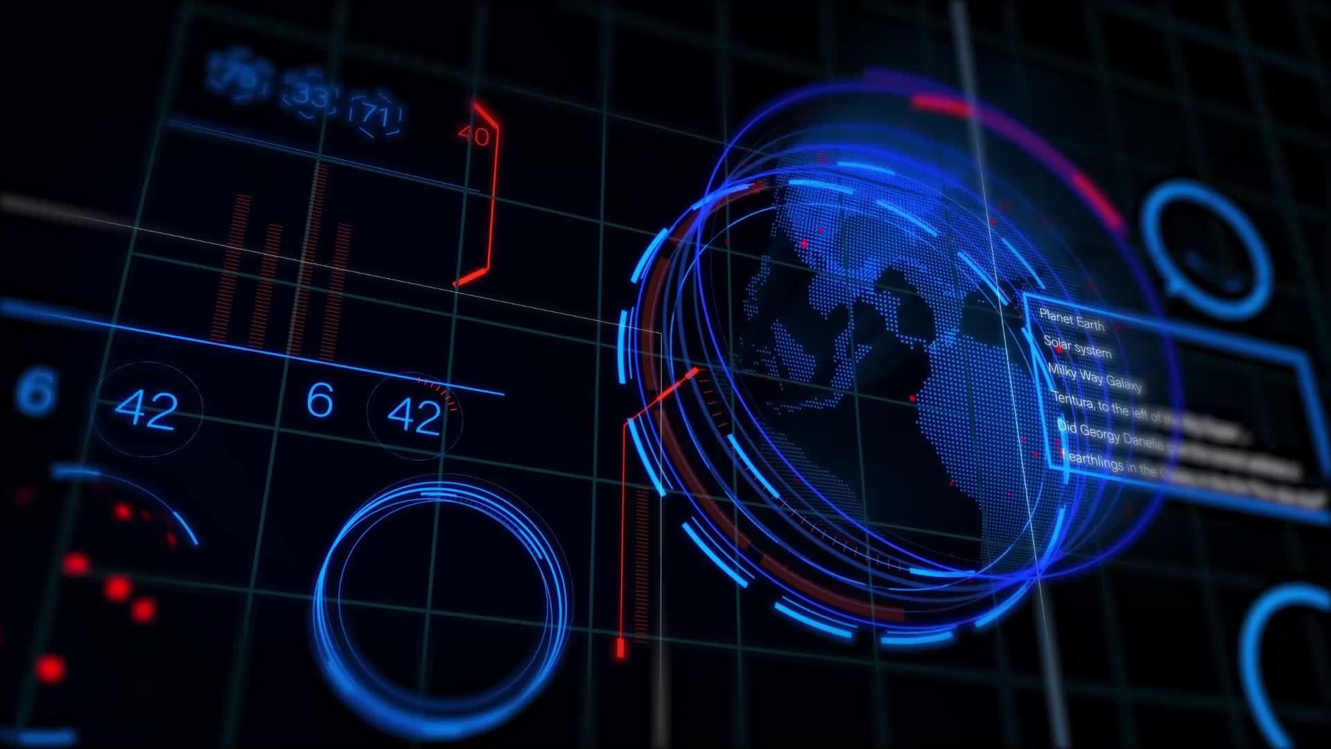 1920x1080 Earth Radar Blue HD Abstract Live Wallpaper