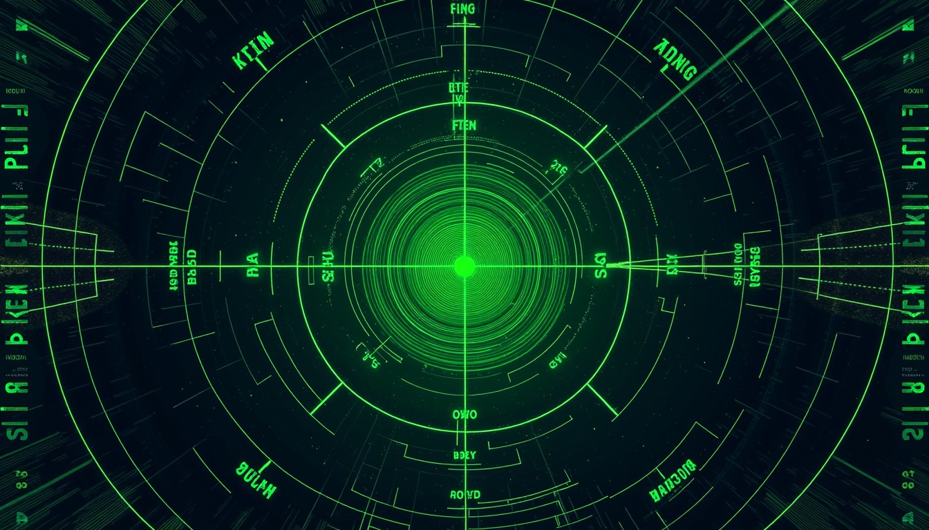 1344x768 Free Retro Radar Screen Image, Retro, Green