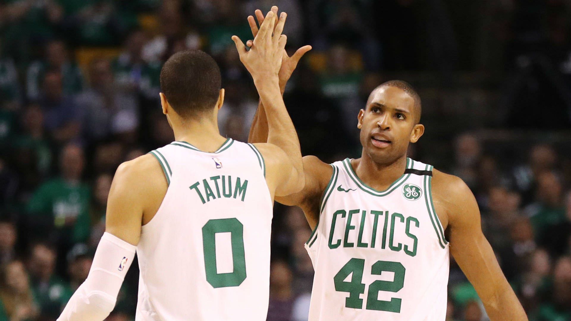 1920x1080 Download Boston Celtics' Al Horford High Five Wallpaper