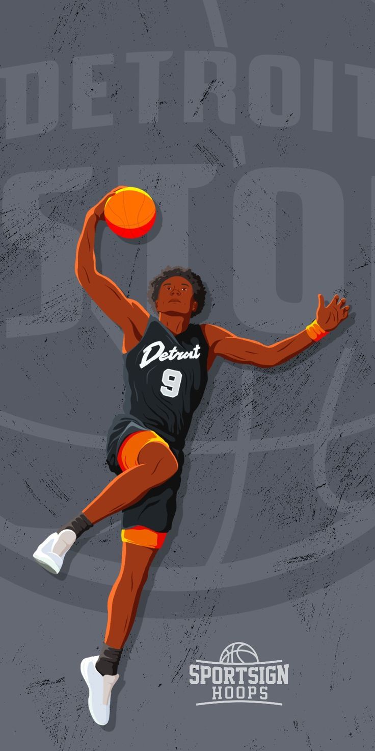 736x1472 Ausar Thompson Pistons Basketball NBA Phone Wallpaper