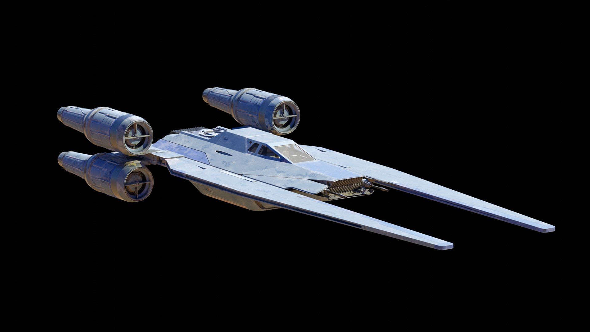 1920x1080 Star Wars U WING Model
