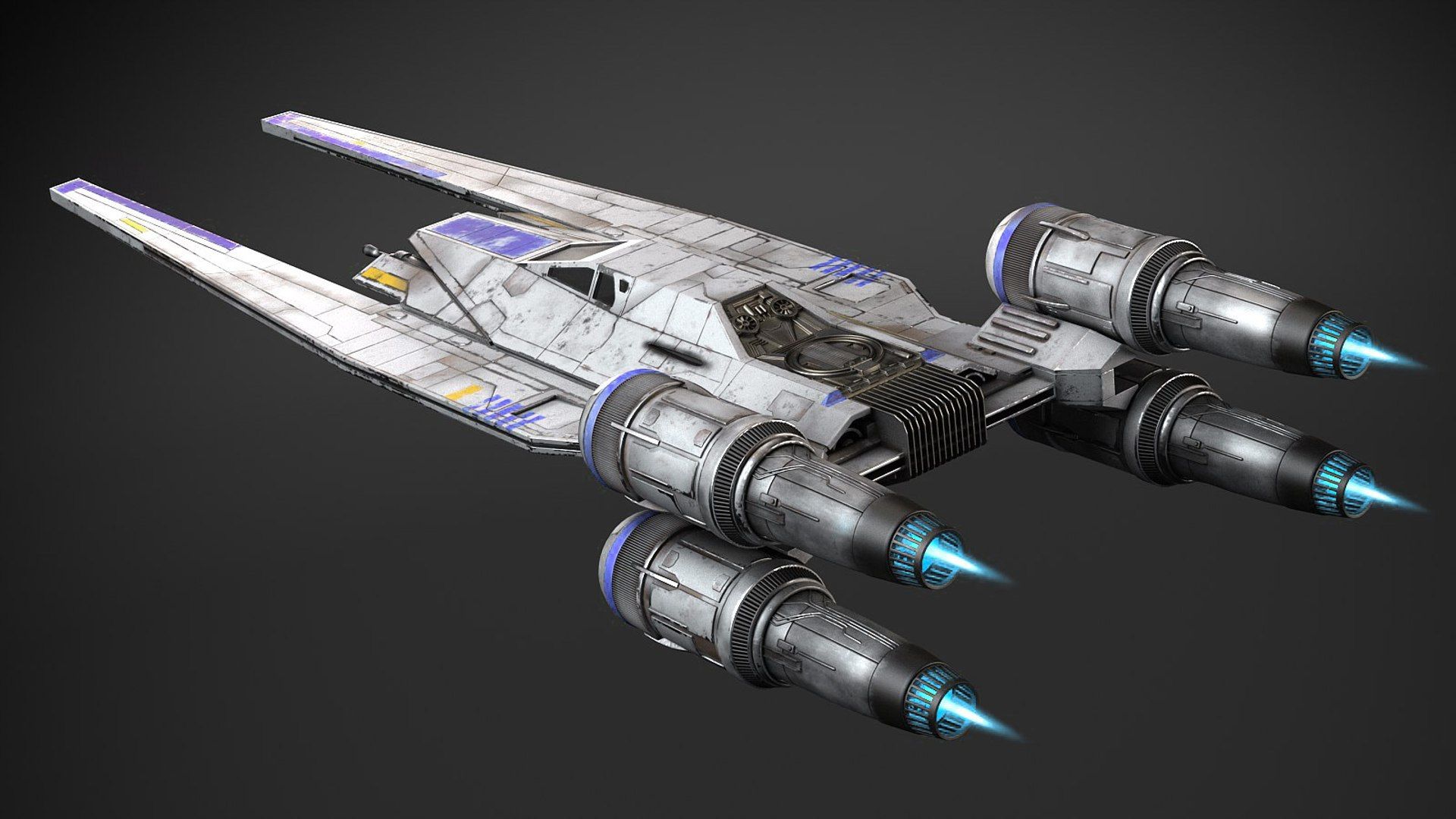 1920x1080 Star Wars U Wing 3D X