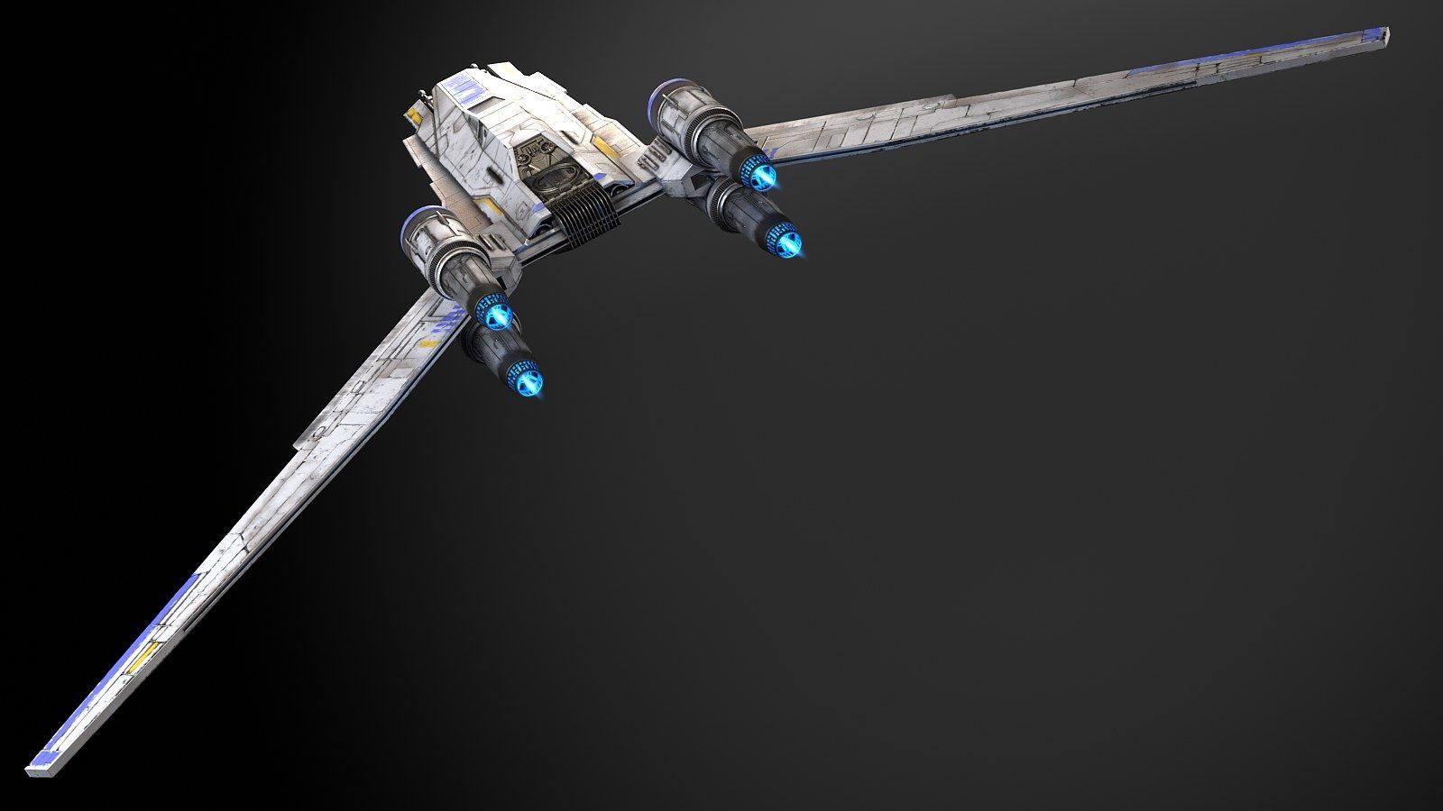 1600x900 Star Wars U Wing 3D Model $199 .3Ds .c4d .fbx .lwo .max .obj .gltf .usdz