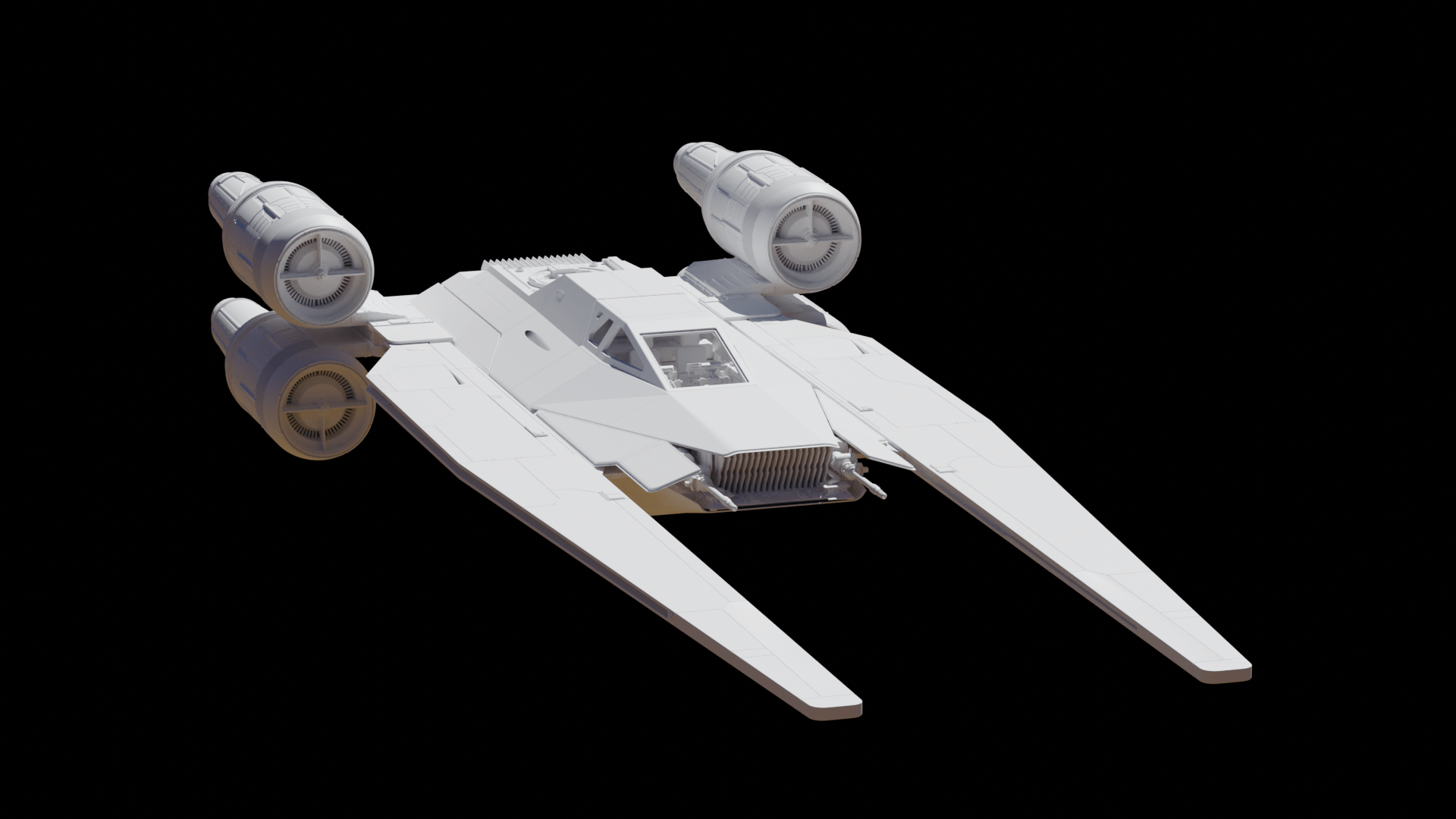 1920x1080 ⭐ Star Wars U Wing・ 3D File For 3D Printing・Cults