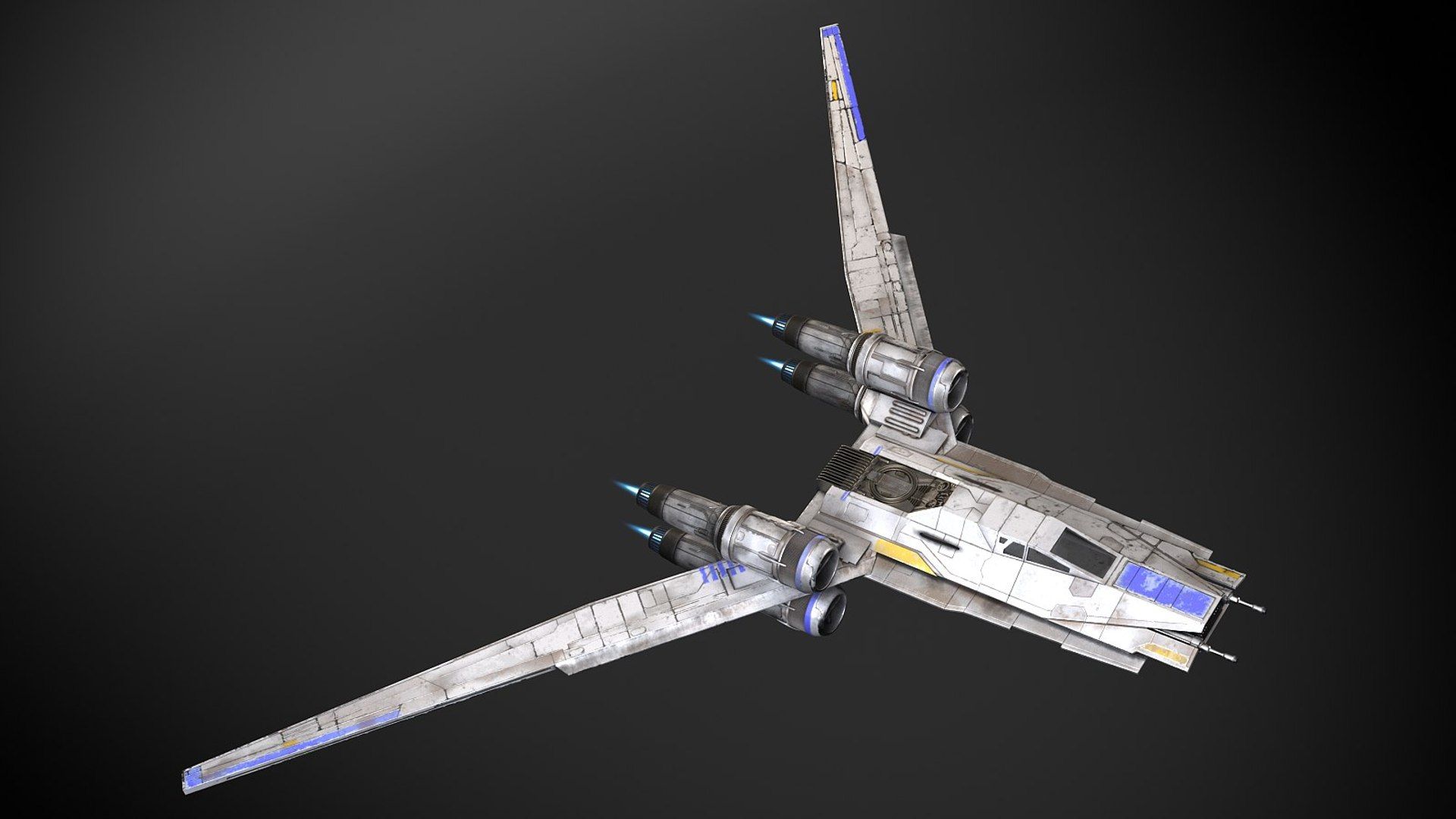 1920x1080 Star Wars U Wing 3D X