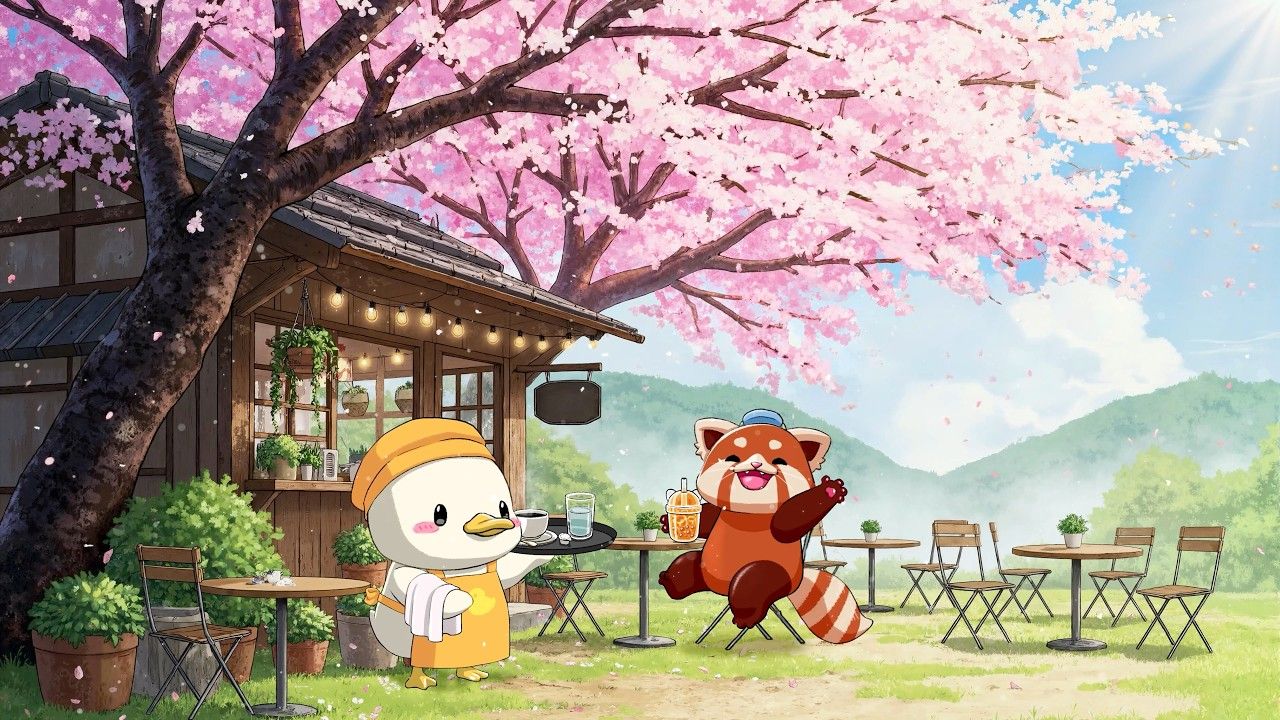 1280x720 Happy Weekend Vibes ☕ Lofi Morning Coffee Shop To Start Your Day Happier ☕ Chill Duck Lofi