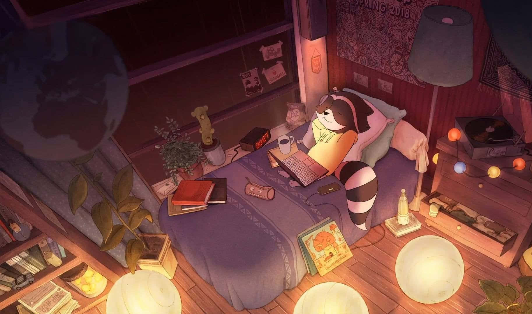 1826x1080 Download Embracing The Lo Fi Aesthetic Vibes Wallpaper
