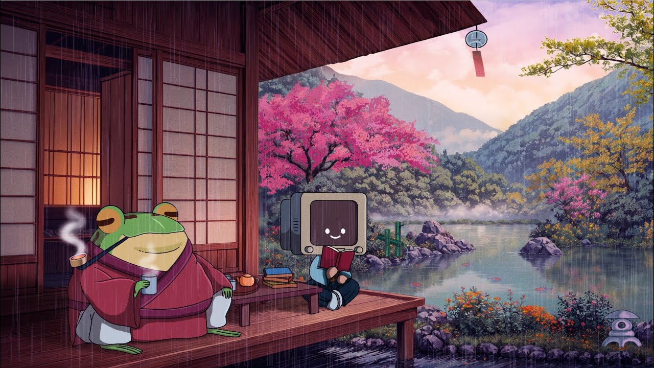 1280x720 peaceful spring rainy days