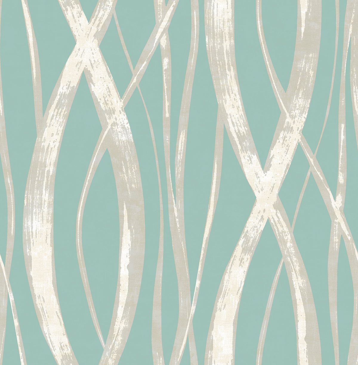 1200x1222 Barbados Coastal Abstract Turquoise, Metallic Silver, and White