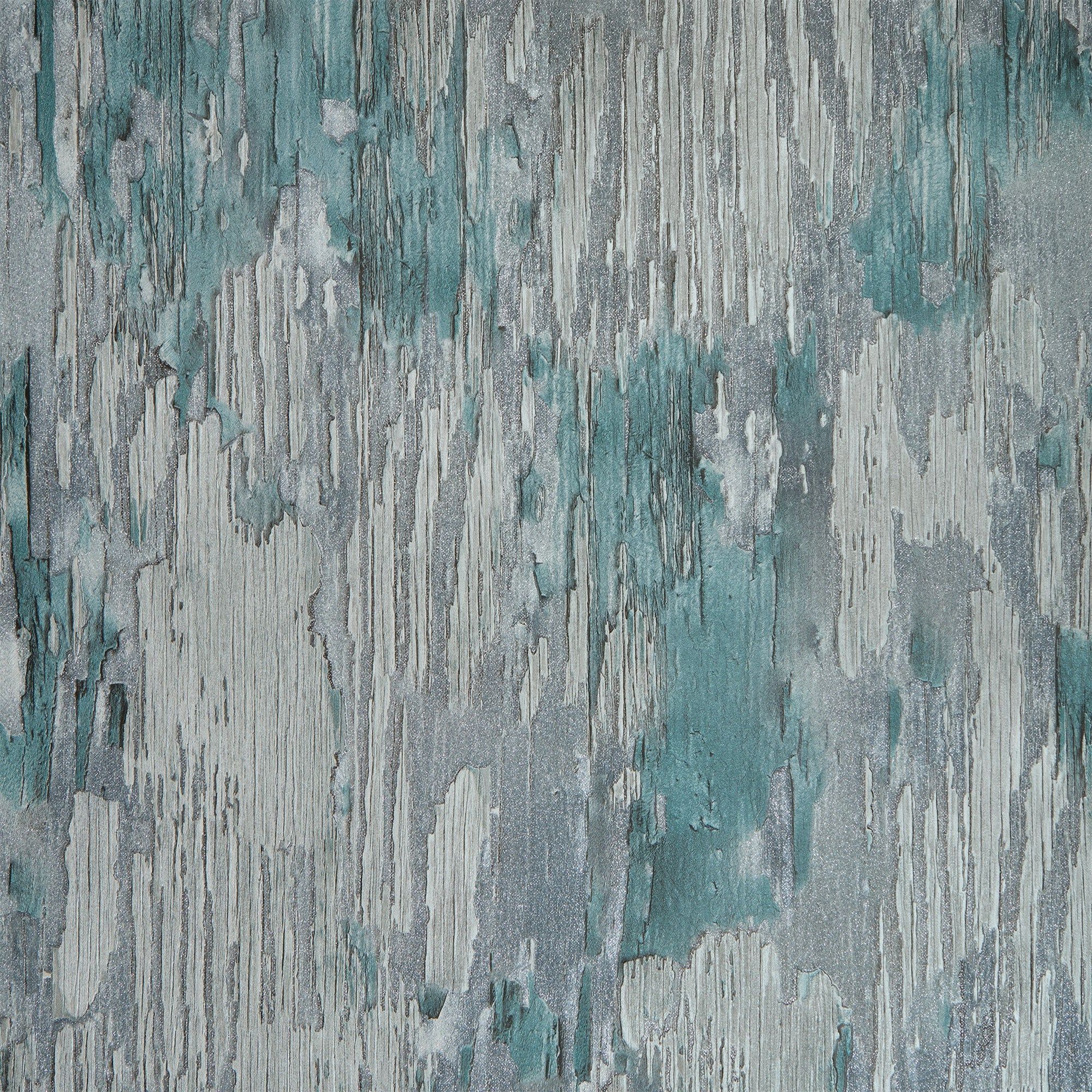 2000x2000 Novara Wallpaper in Teal, Silver and Silver Glitter