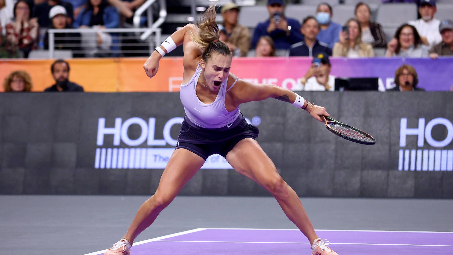 1920x1080 Download Aryna Sabalenka During Wta Finals Wallpaper