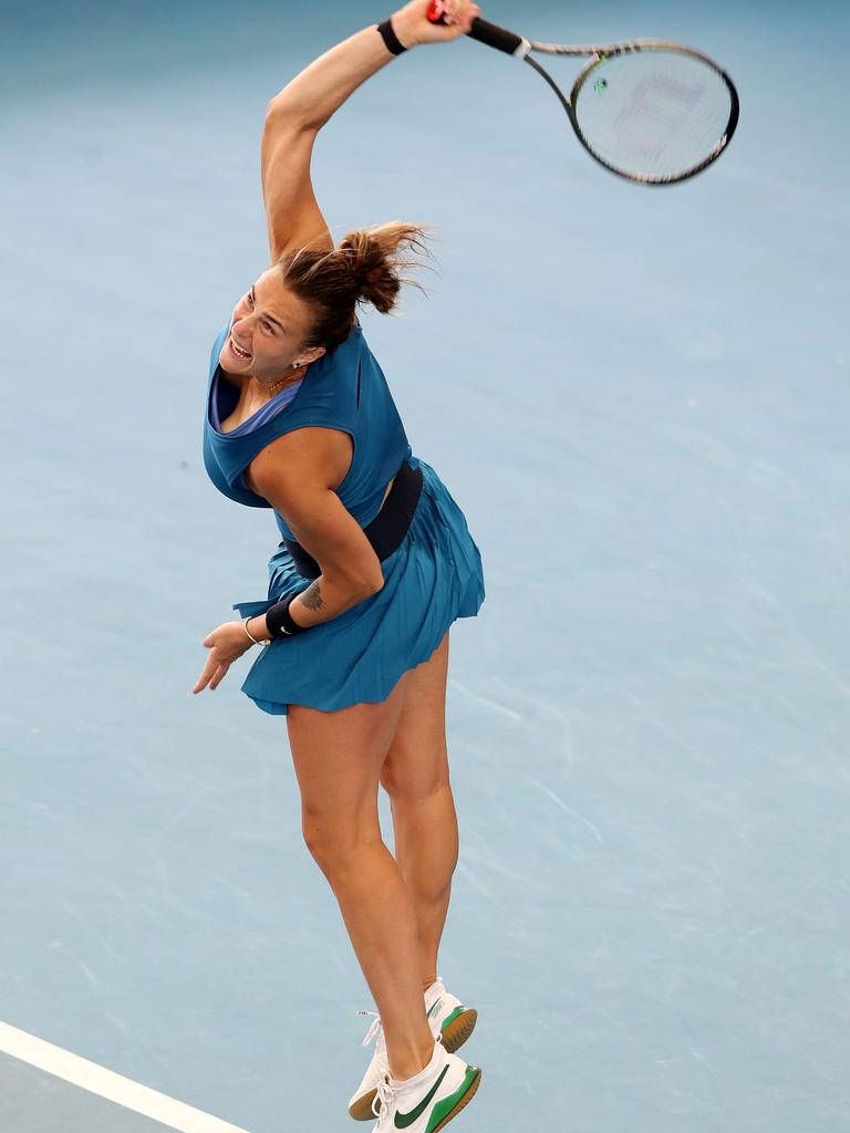 768x1024 Download Aryna Sabalenka In Action: The Power of Precision&Strength Wallpaper