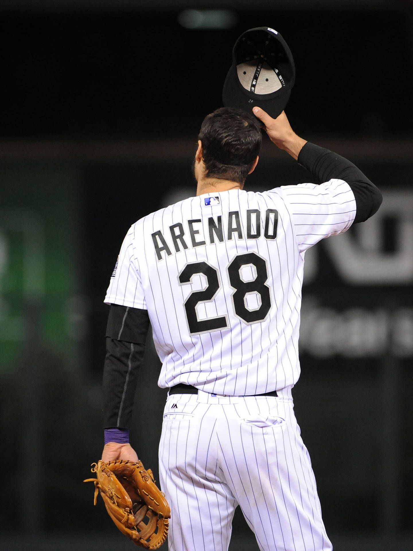 1440x1920 Download Nolan Arenado White Stripes Jersey Wallpaper