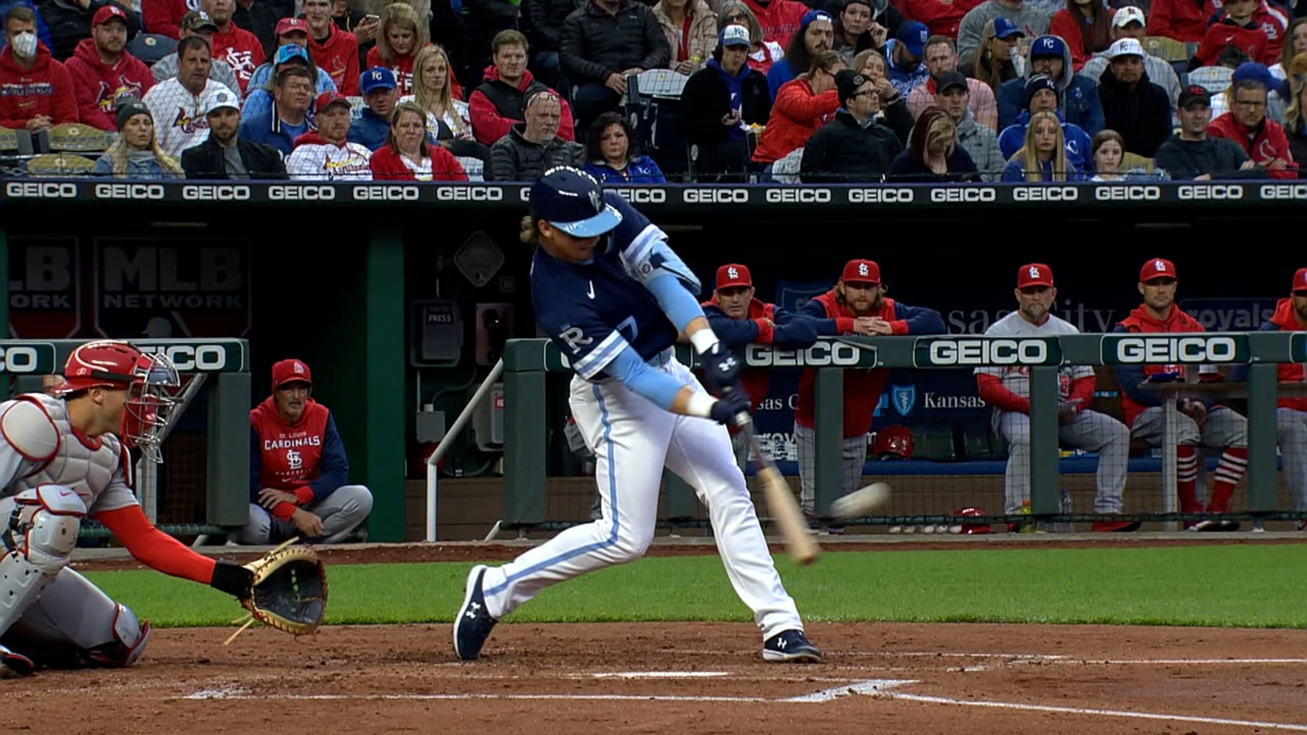 2560x1440 WATCH: Royals' Bobby Witt Jr. hits first career MLB home run at Kauffman Stadium