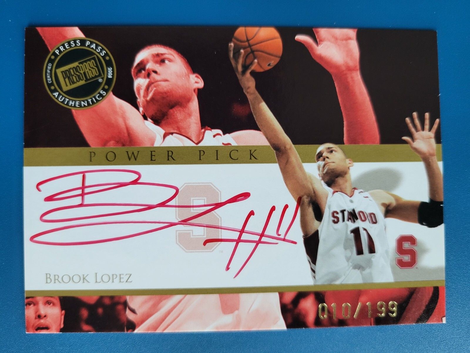 1600x1200 Brooke Lopez 2008 PRESS PASS POWER PICK ROOKIE RC AUTO (RED INK) #D 010 199