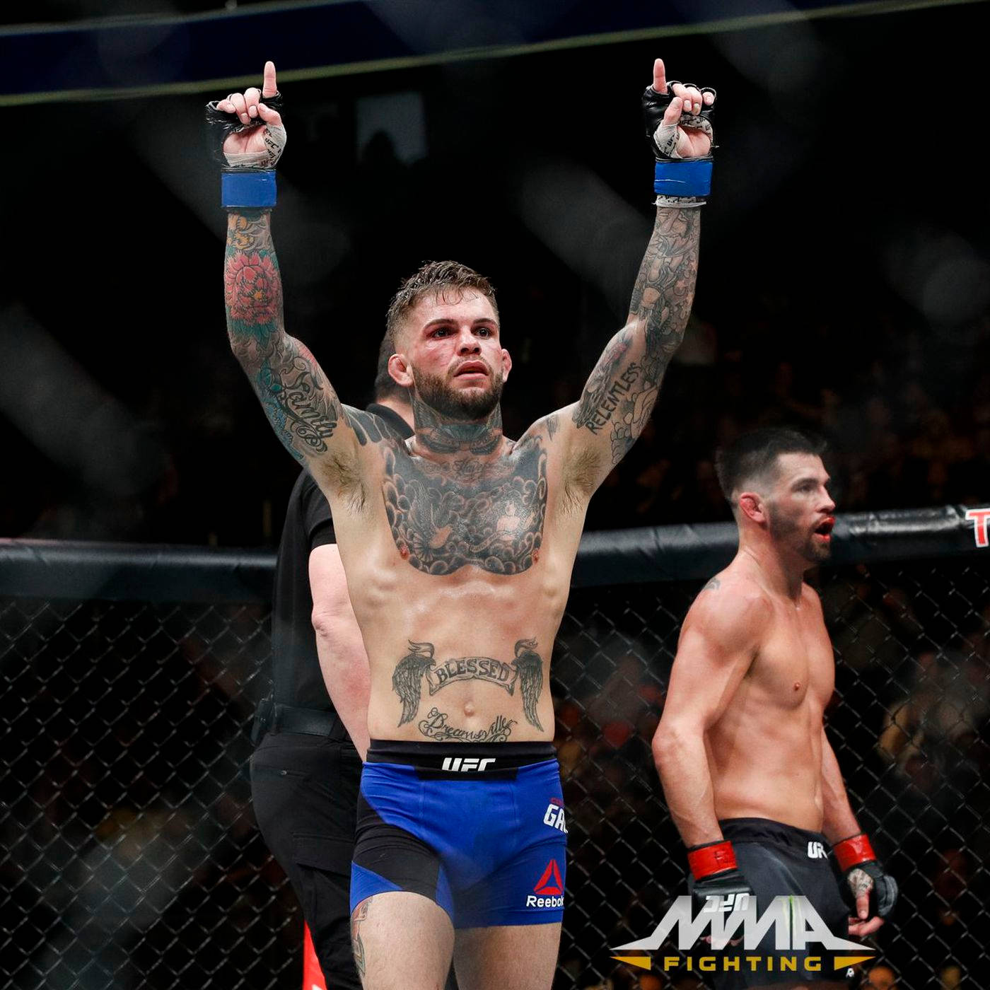 1400x1400 Download Dominick Cruz And Cody Garbrandt Fight Wallpaper