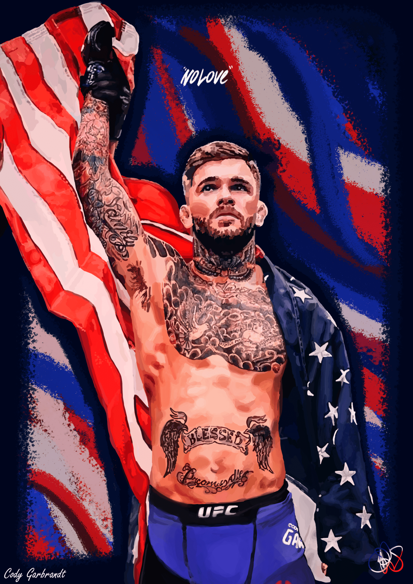 1414x2000 Cody Garbrandt. Poster By Ossiedog