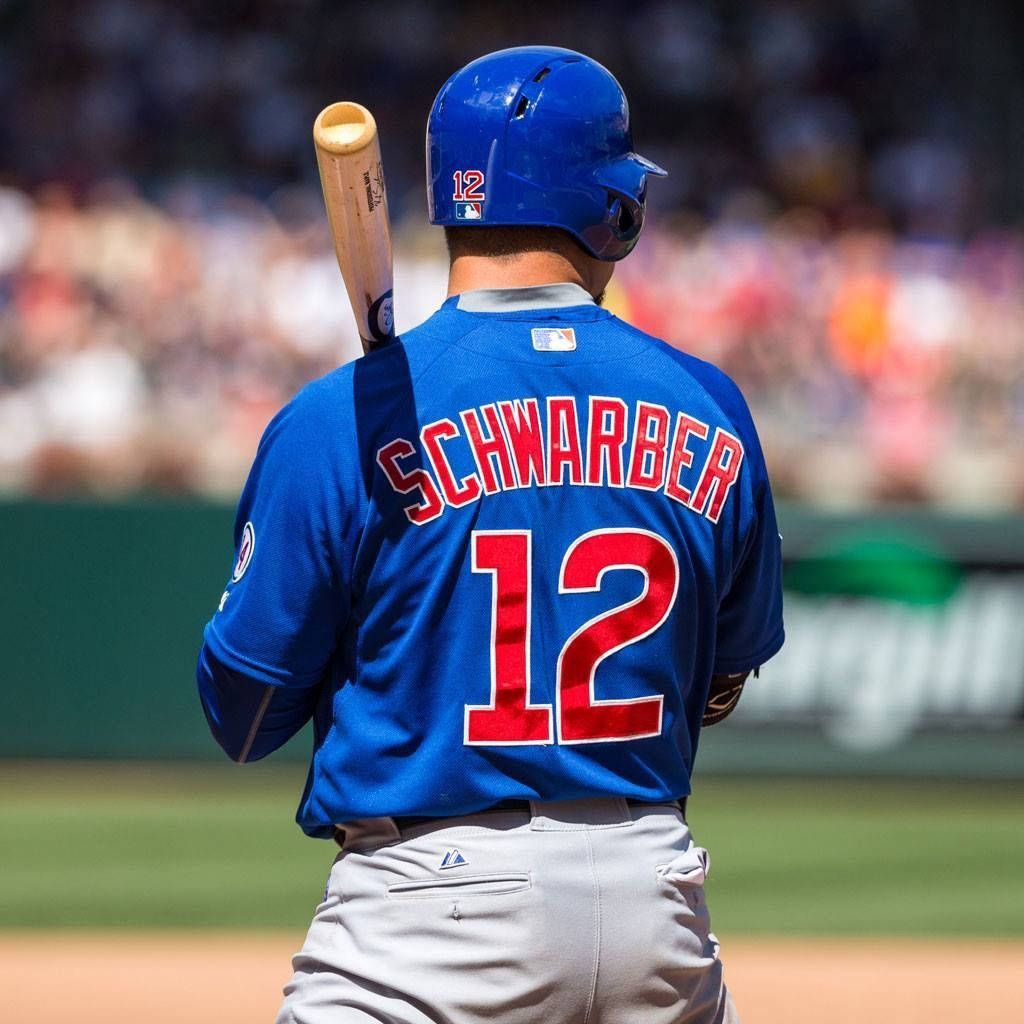 1024x1024 Download Kyle Schwarber Back Side Wallpaper
