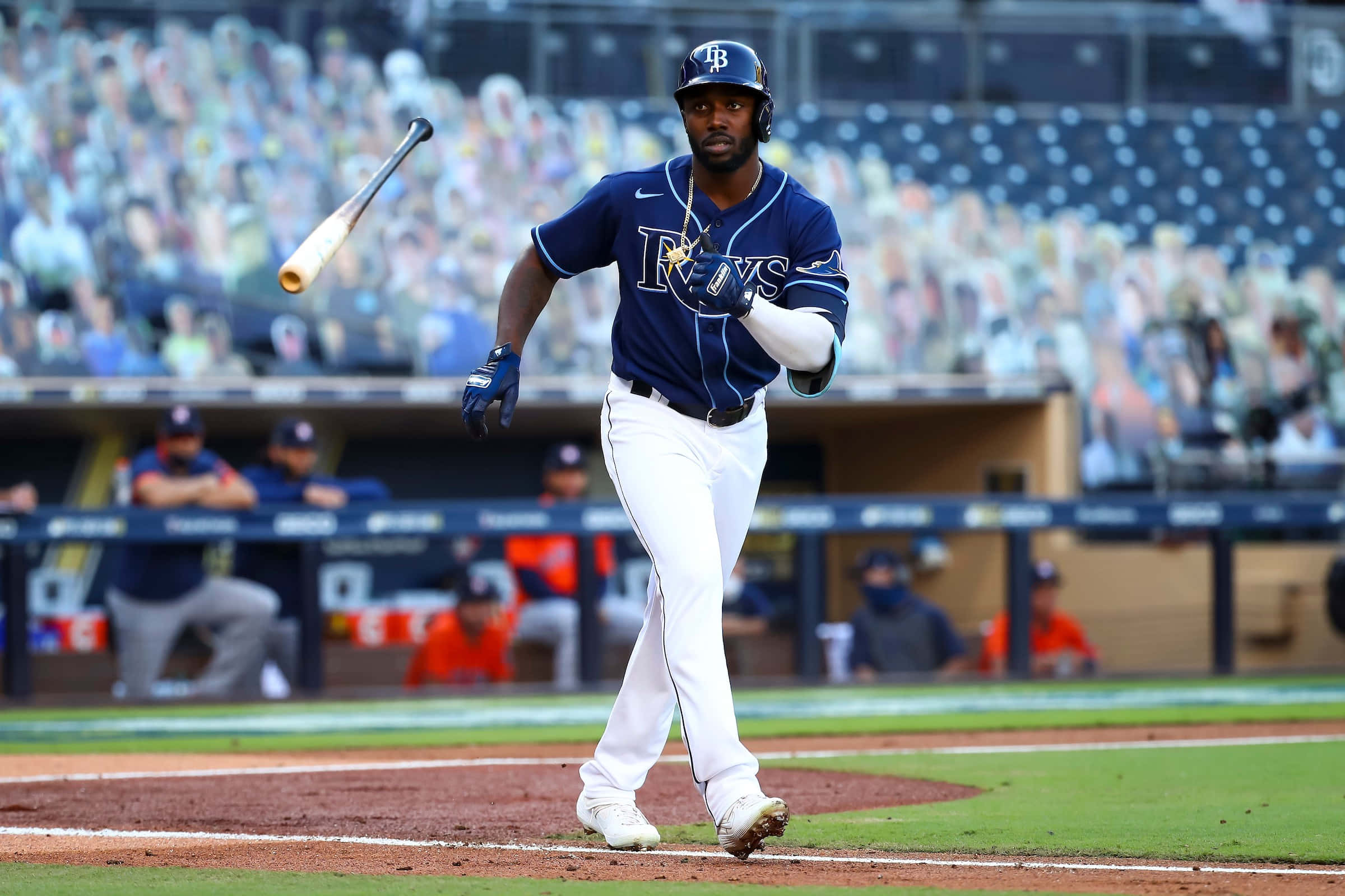 2400x1600 Download Randy Arozarena In Action On The Baseball Field Wallpaper